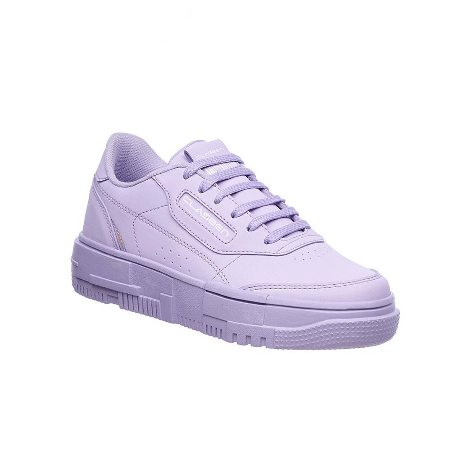 Tenis Mujer Moda Casual Urbana Fashion Tipo Piel Lila Suela Plataforma Ligera 024D3H 