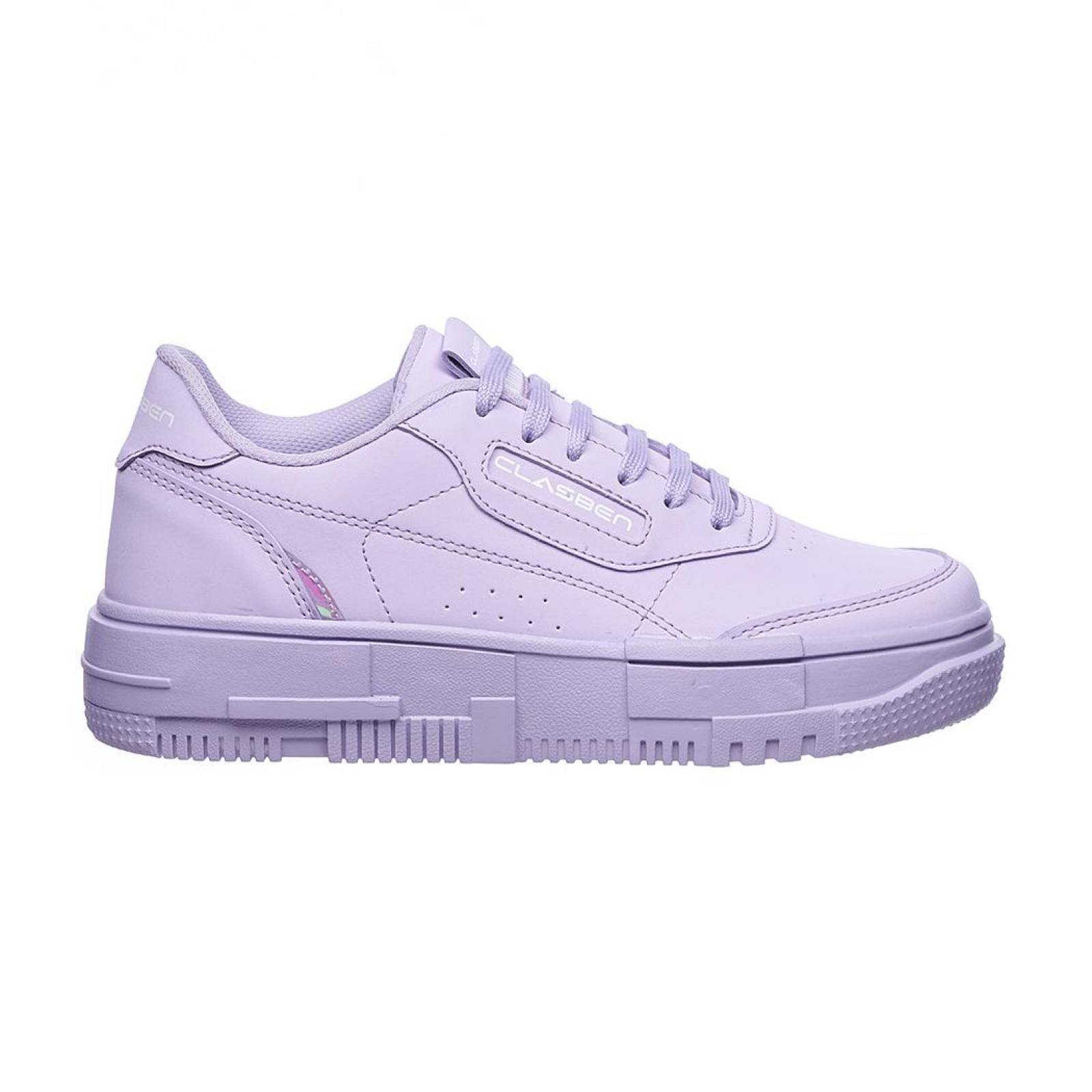 Tenis Mujer Moda Casual Urbana Fashion Tipo Piel Lila Suela Plataforma Ligera 024D3H 