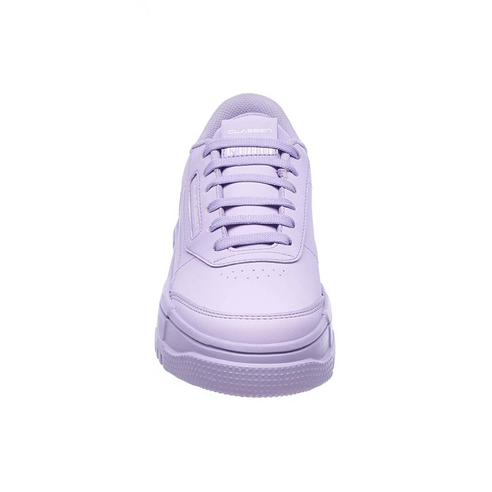 Tenis Mujer Moda Casual Urbana Fashion Tipo Piel Lila Suela Plataforma Ligera 024D3H 