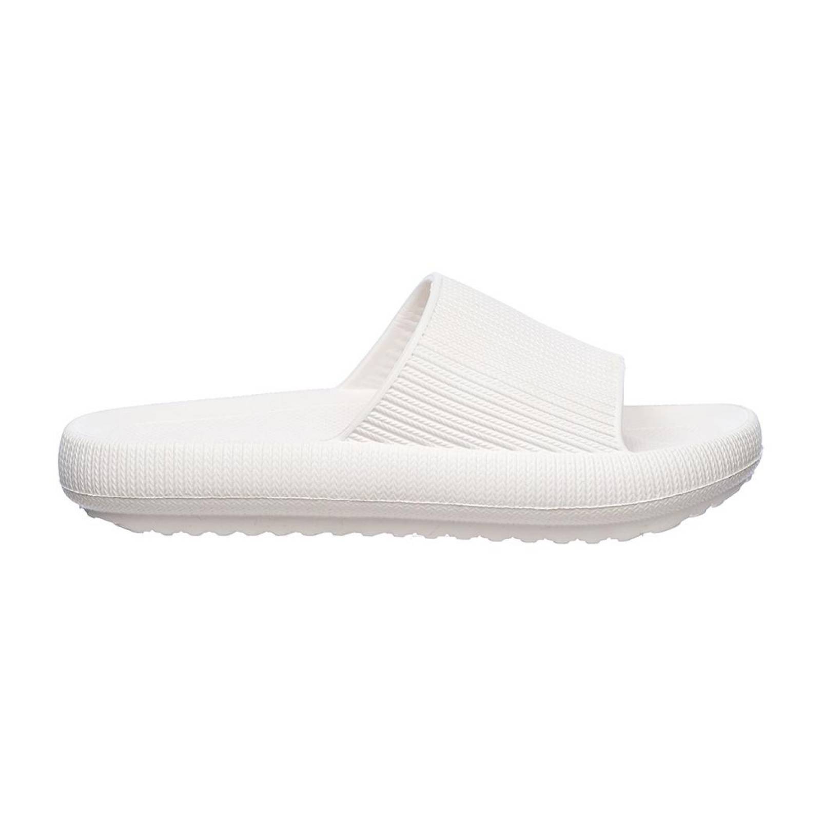 Sandalias Slide Para Mujer De Descanso Full Plastic Blanco 