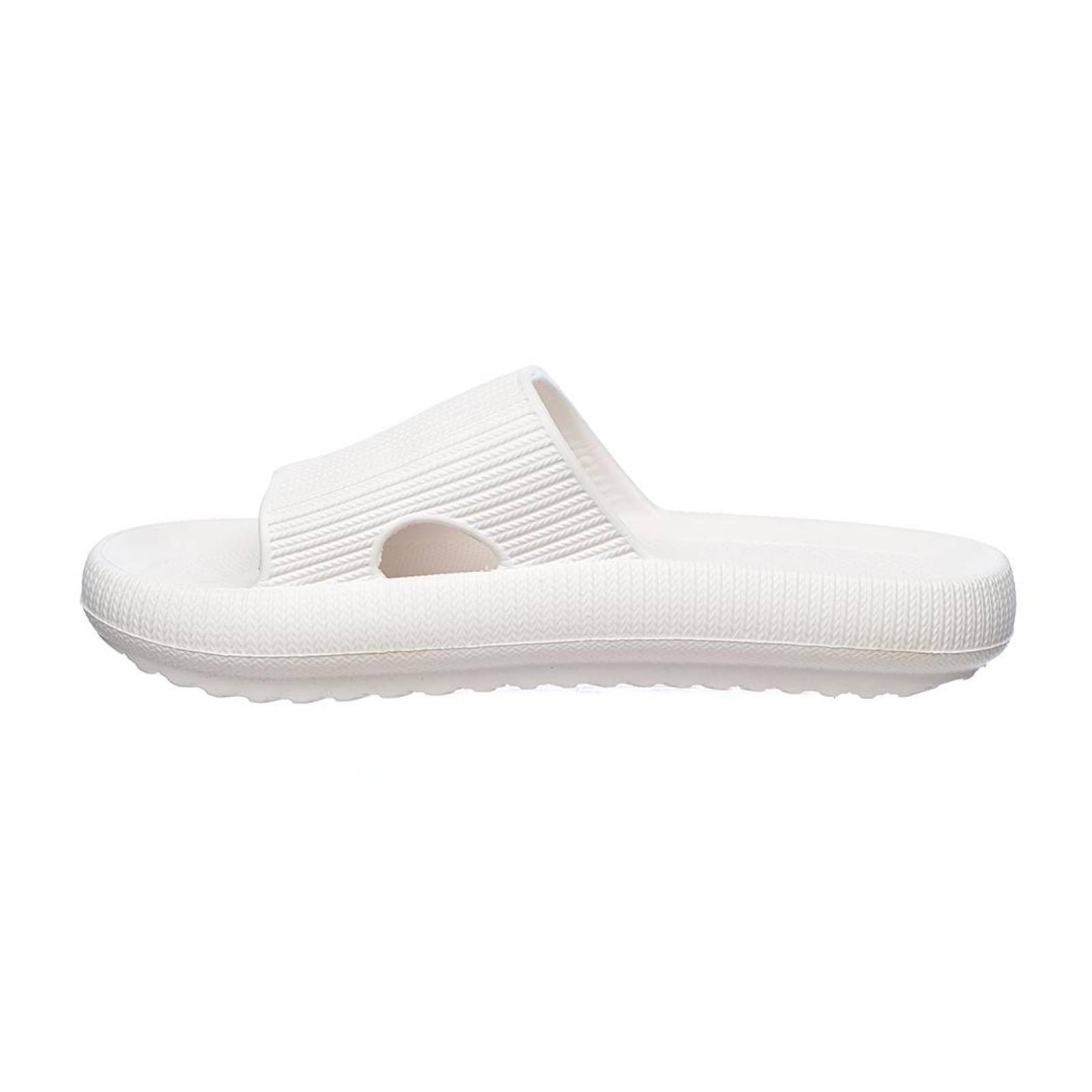 Sandalias Slide Para Mujer De Descanso Full Plastic Blanco 