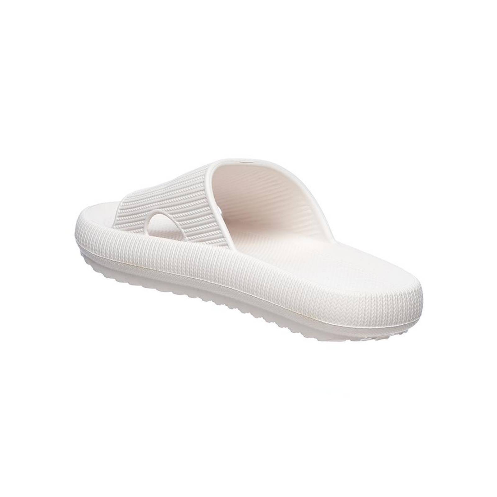 Sandalias Slide Para Mujer De Descanso Full Plastic Blanco 