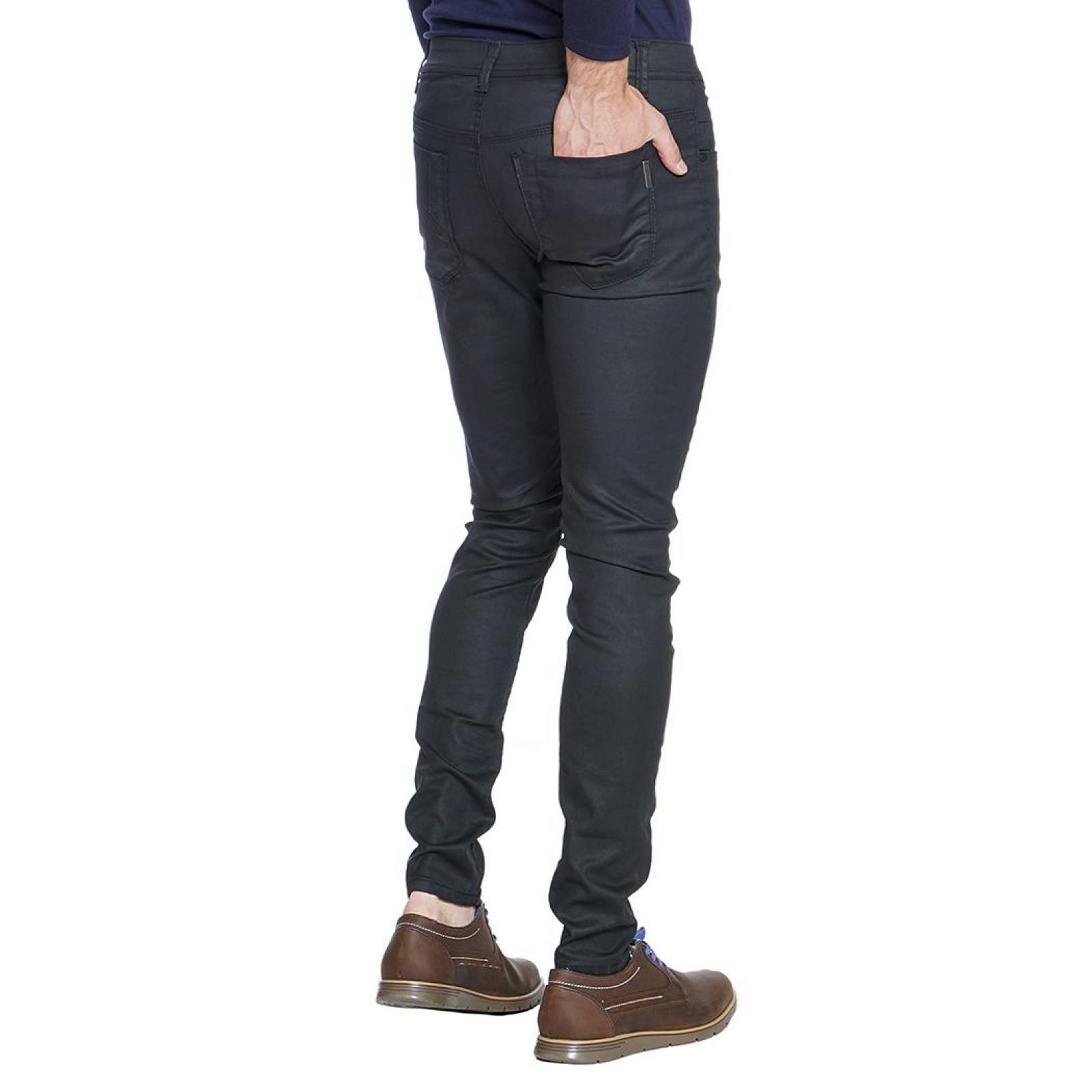 Pantalón Negro Para Hombre Casual Formal Con Bolsas Cómodo 770227