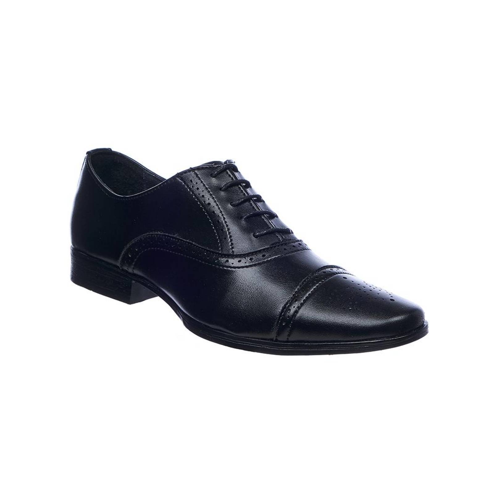 Zapatos De Vestir Formal Casual Para Hombre Tipo Piel Negros Cómodos 034C15 