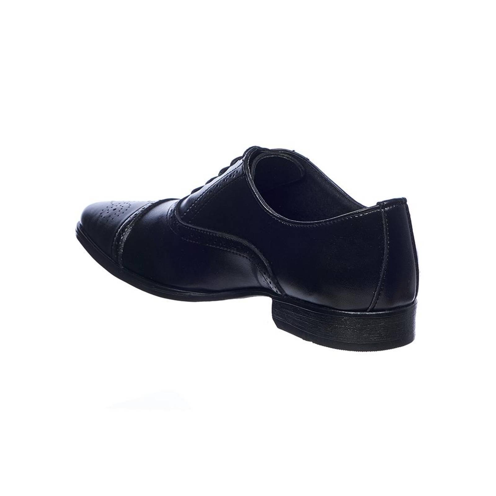 Zapatos De Vestir Formal Casual Para Hombre Tipo Piel Negros Cómodos 034C15 