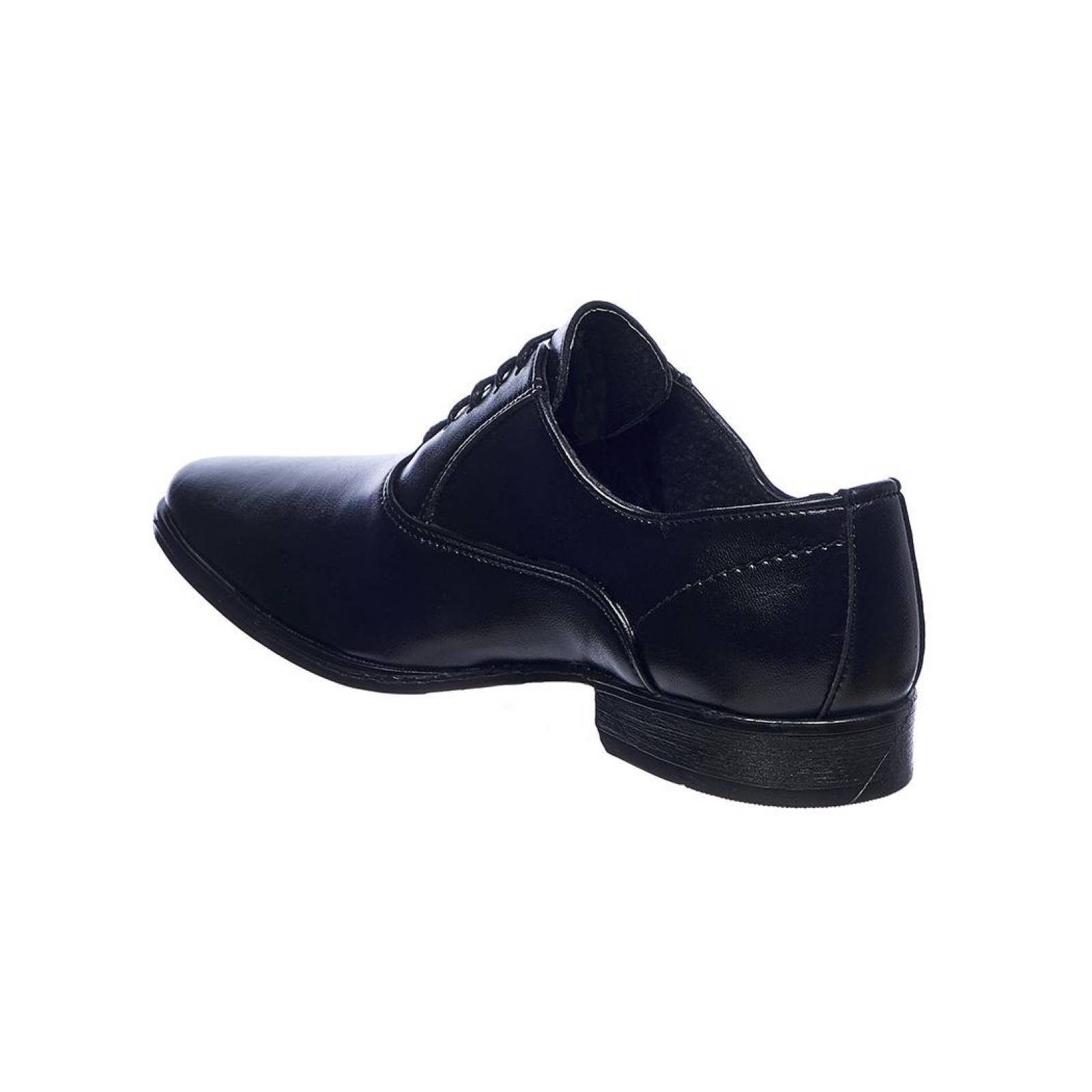 Zapatos De Vestir Formal Básicos Lisos Para Hombre Tipo Piel Negro 034C14 