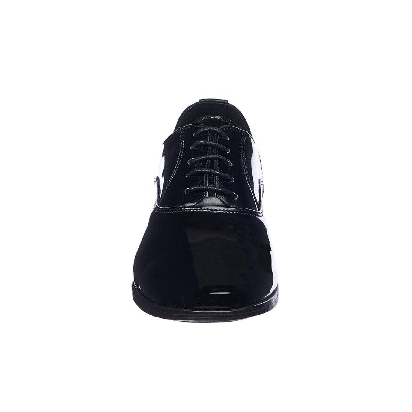 Zapatos Oxford Para Hombre De Vestir Formales Lisos Charol Negros 034C13 