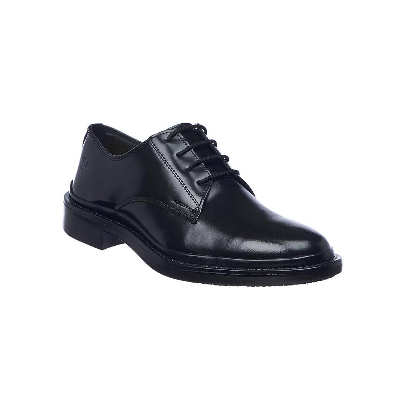 Zapatos Para Hombre De Vestir Formales Con Agujetas Piel Color Negro 035C1A