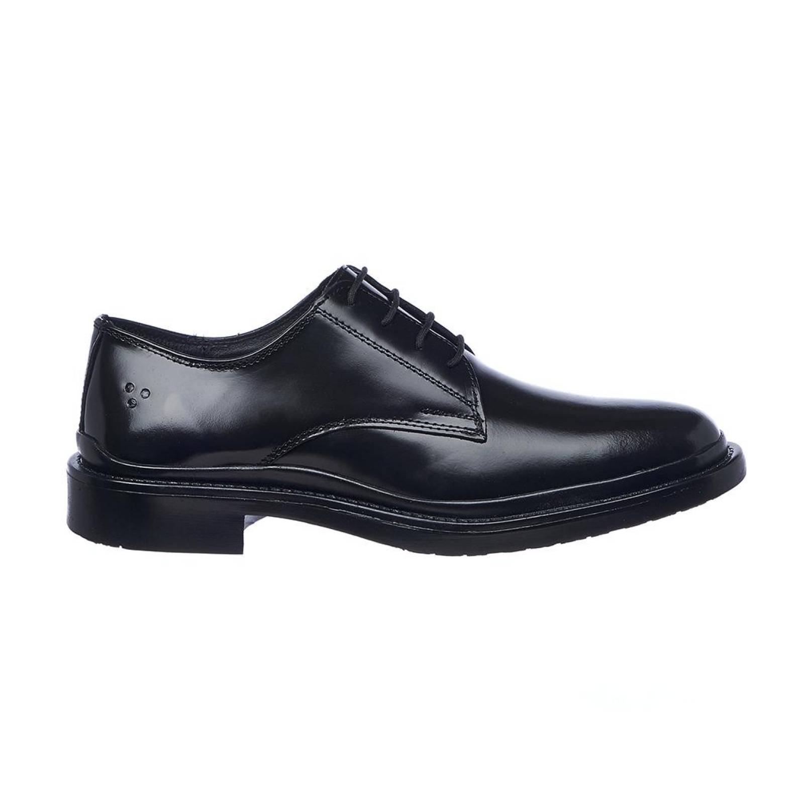 Zapatos Para Hombre De Vestir Formales Con Agujetas Piel Color Negro 035C1A