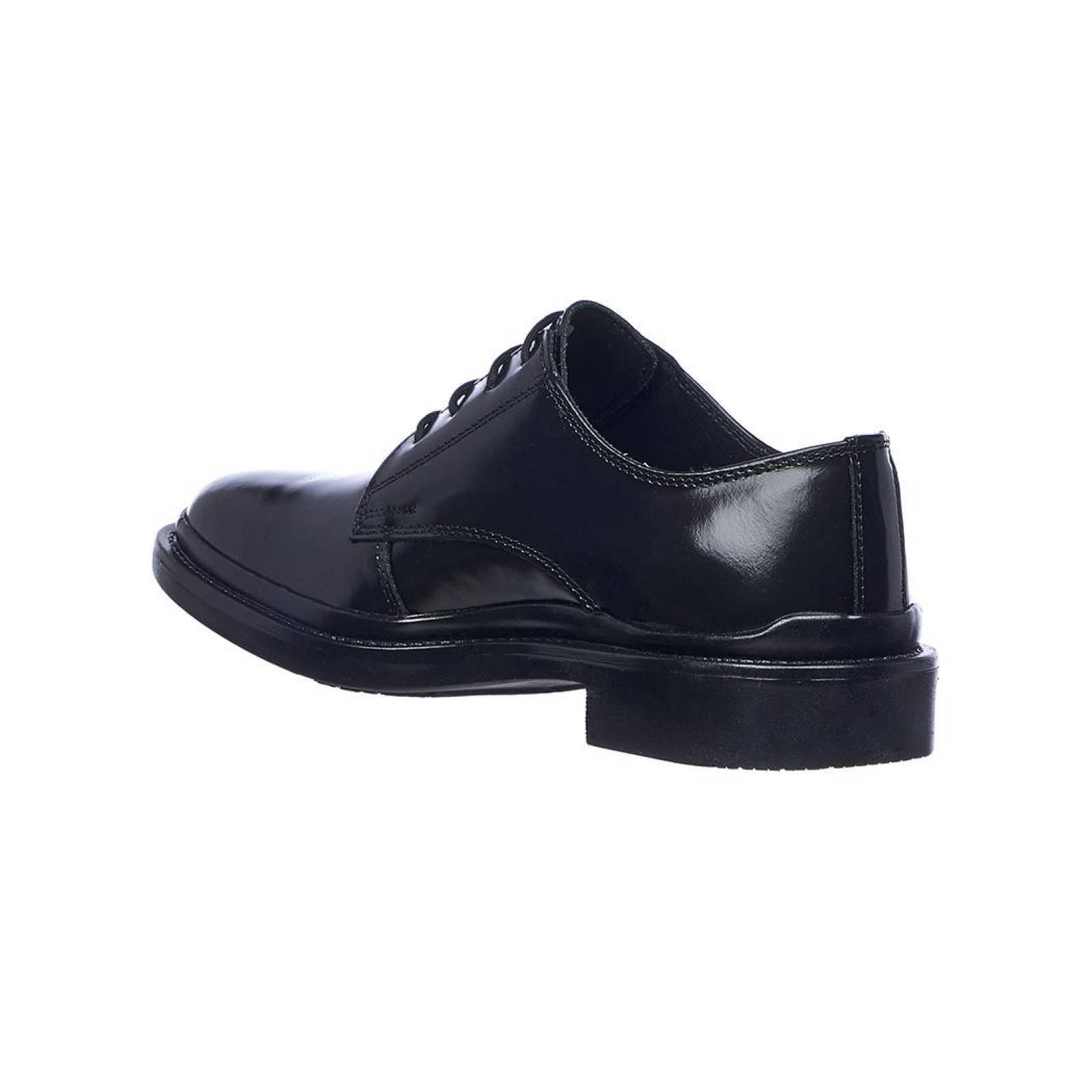 Zapatos Para Hombre De Vestir Formales Con Agujetas Piel Color Negro 035C1A