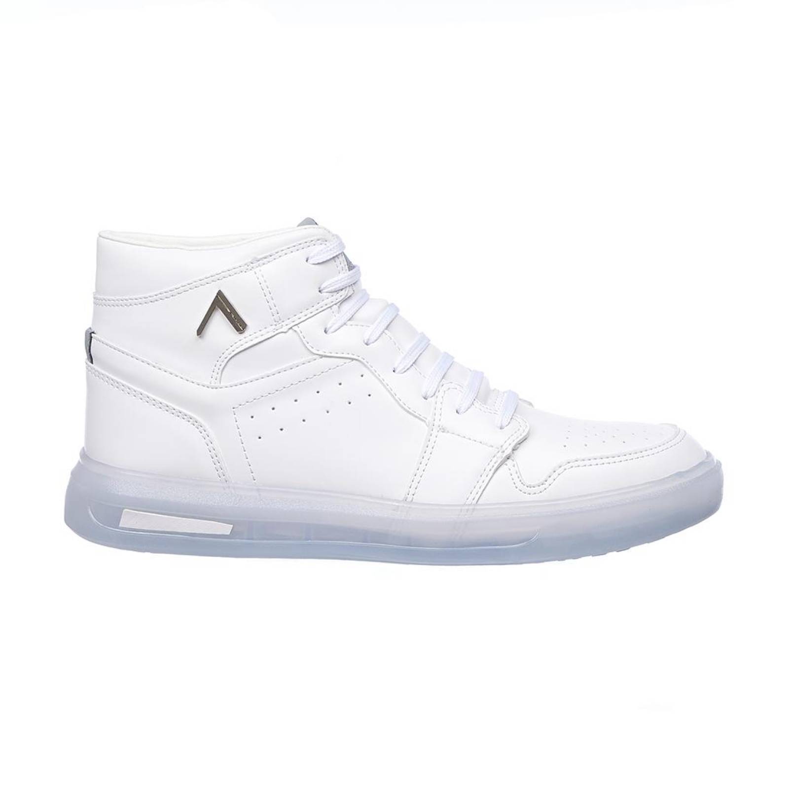 Tenis Casual Hombre Tipo Bota Suela Ligera Cómodo Suave Moda Urbana Tipo Piel Blanco 024C2J 