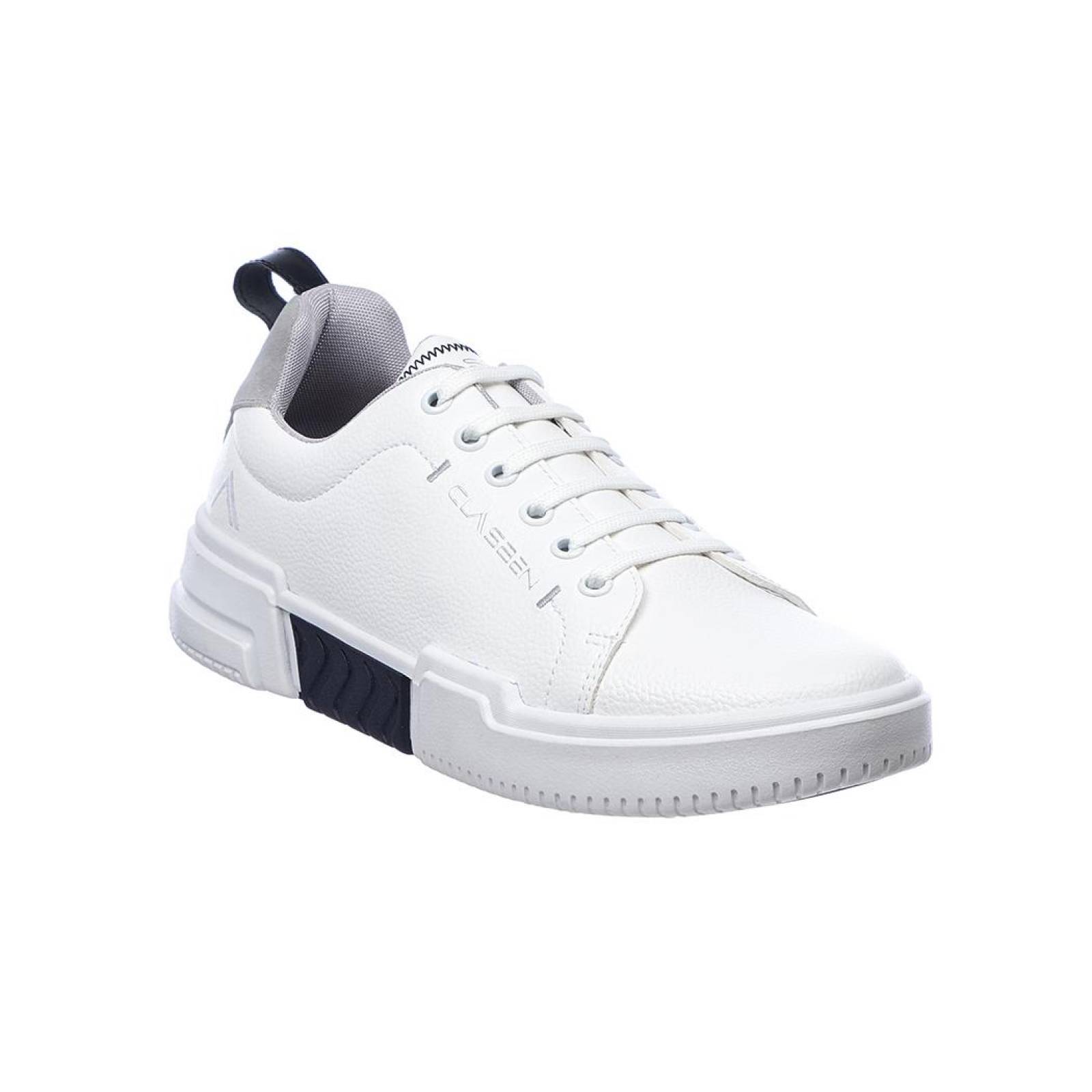Tenis Sneaker Hombre Moda Casual Urbano Ligero Cómodo Suave Tipo Piel Blanco 024C3D 