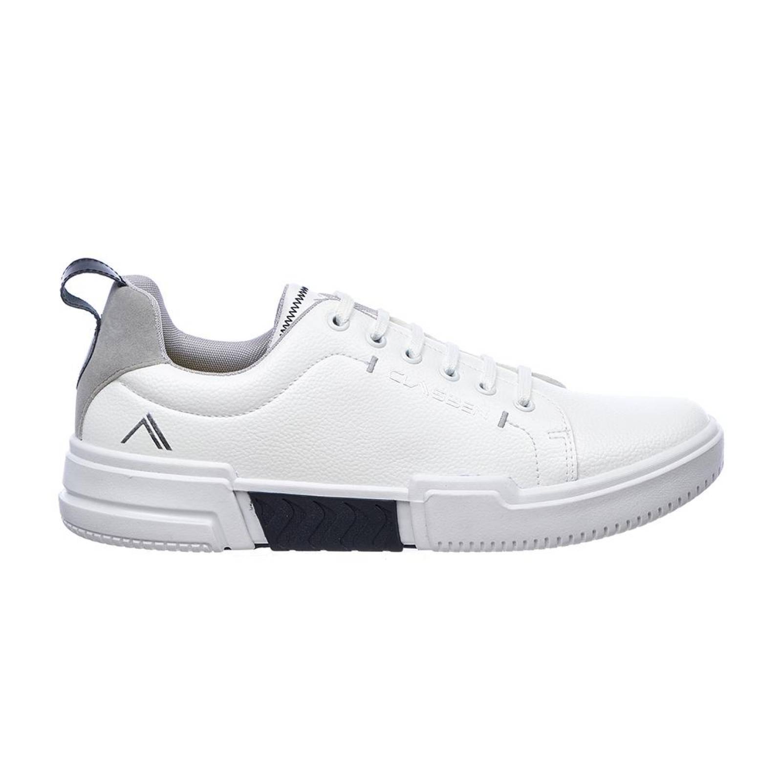 Tenis Sneaker Hombre Moda Casual Urbano Ligero Cómodo Suave Tipo Piel Blanco 024C3D 