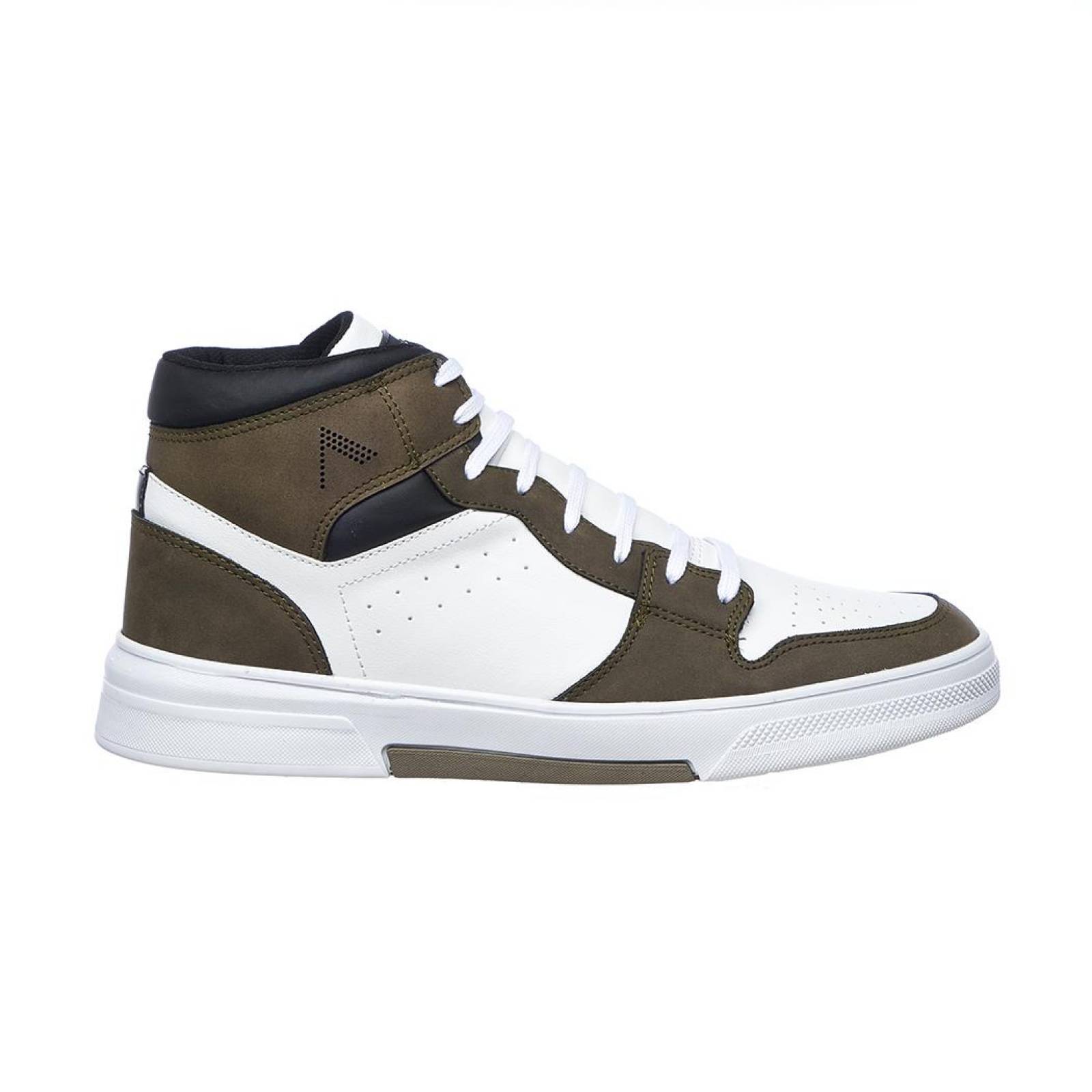 Tenis Tipo Bota Hombre Moda Casual Urbano Cómodo Tipo Piel Verde Blanco Cómodo 024C2D 