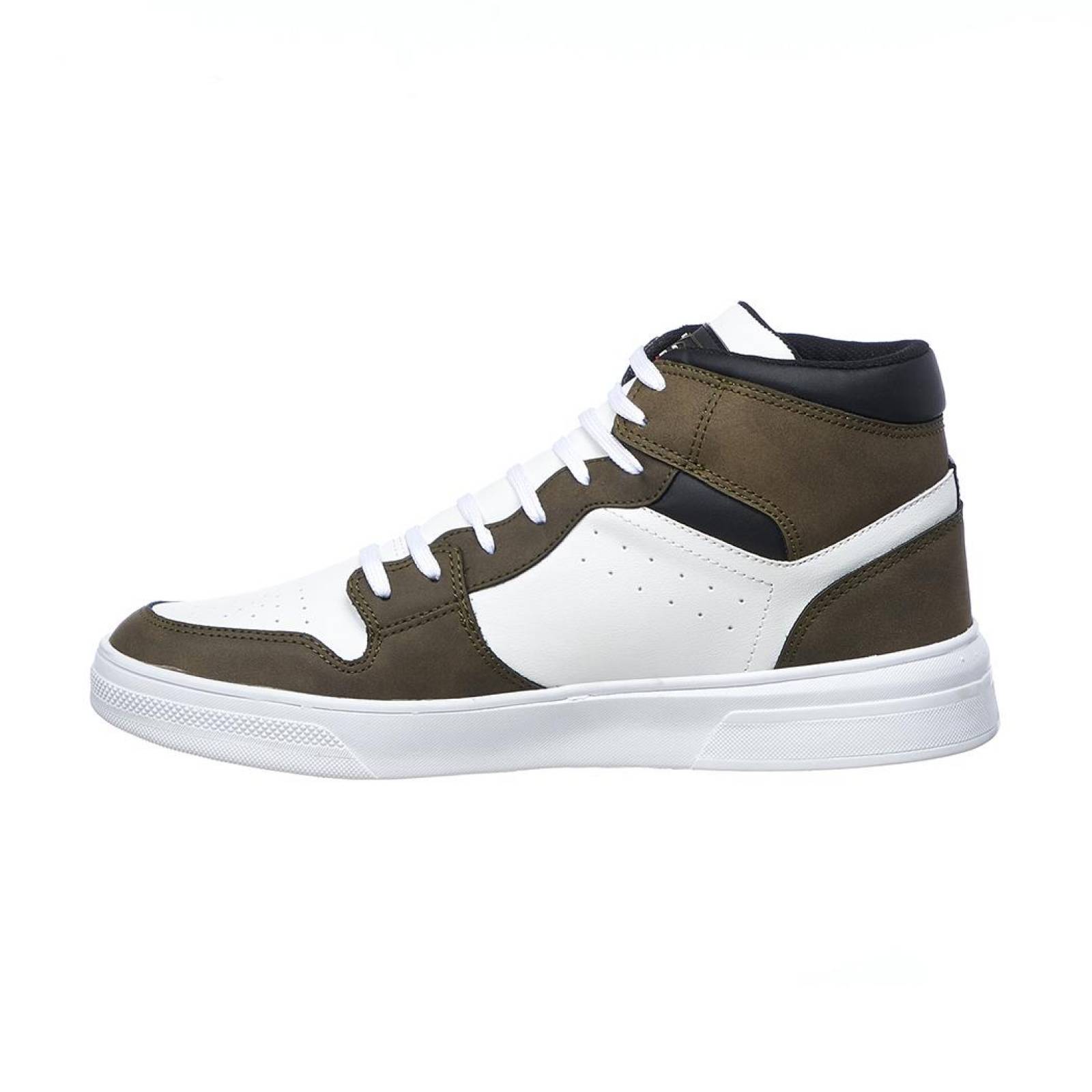 Tenis Tipo Bota Hombre Moda Casual Urbano Cómodo Tipo Piel Verde Blanco Cómodo 024C2D 