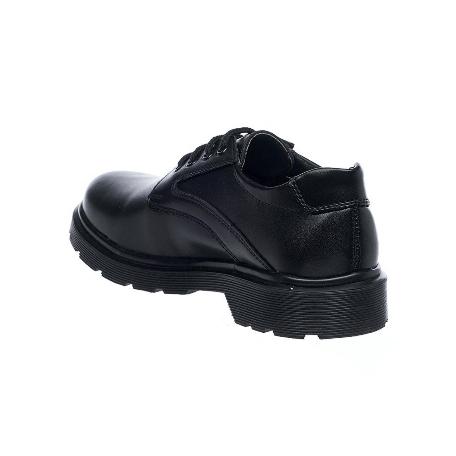 Zapatos Escolares Casuales Para Niños Juvenil Con Agujetas Cómodos Negro 032N1E 