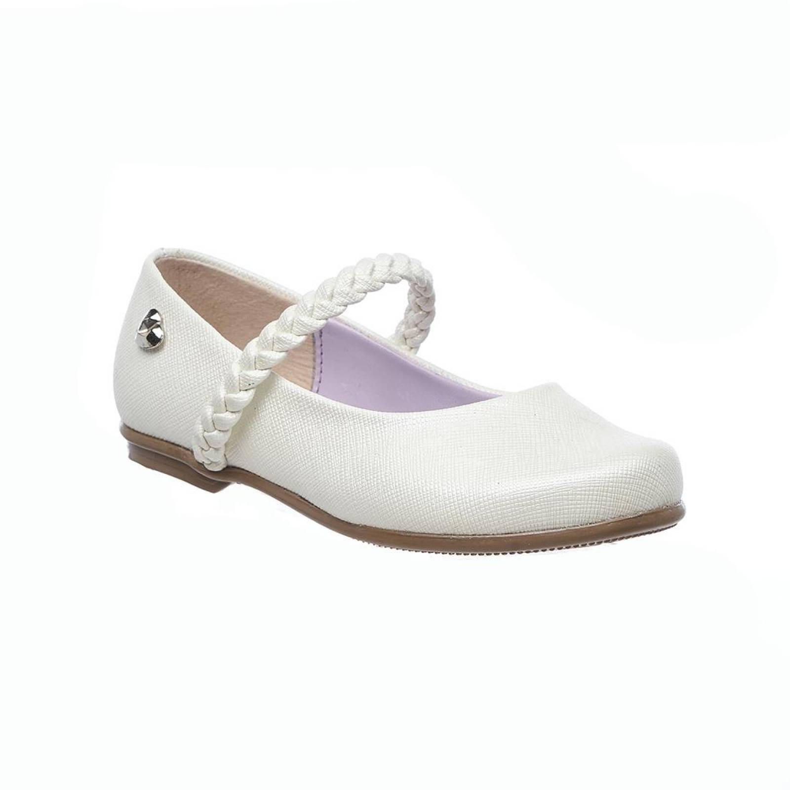 Zapatos Para Niñas Blancos Tipo Piel Lisos Básicos Cómodos 005N3Z 