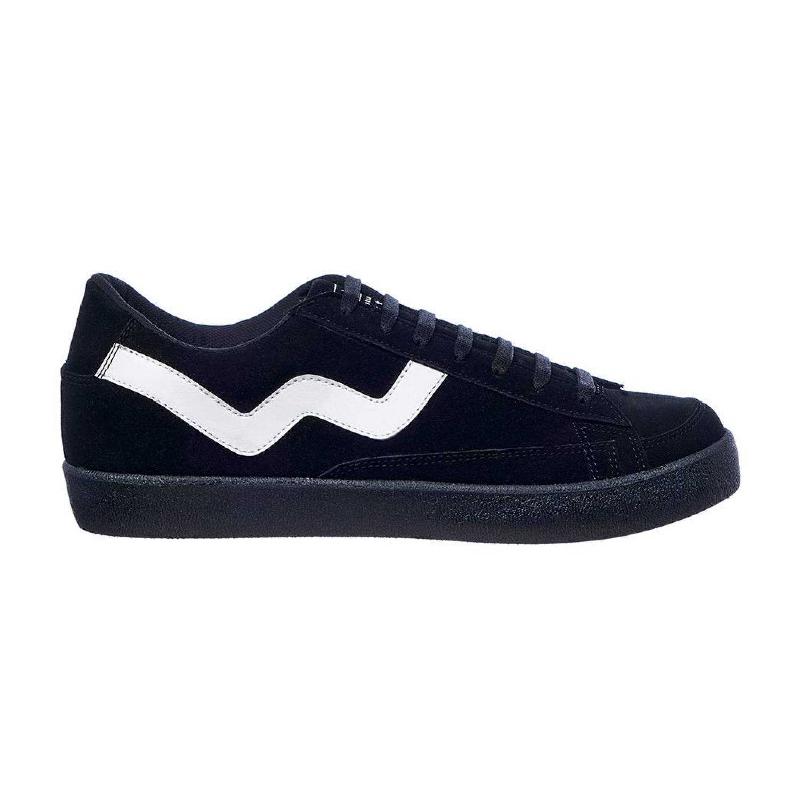 Tenis hombre casual negro comodo tipo gamuza urbano 017C1G 