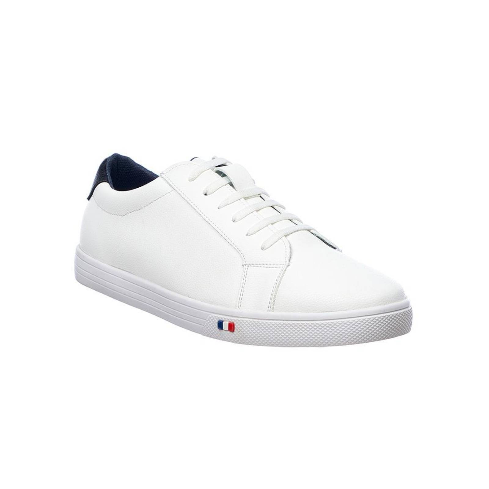 Tenis blancos hombre casual tipo piel urbano 046C13 
