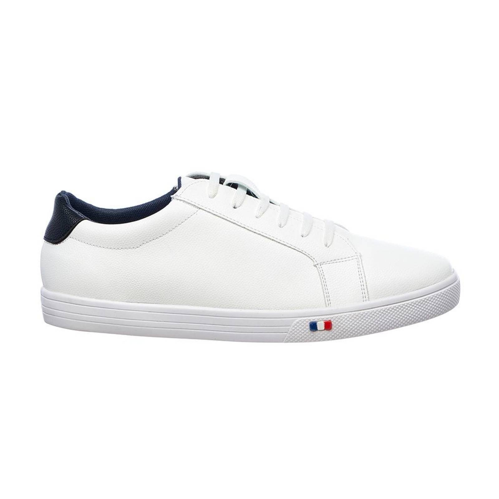 Tenis blancos hombre casual tipo piel urbano 046C13 