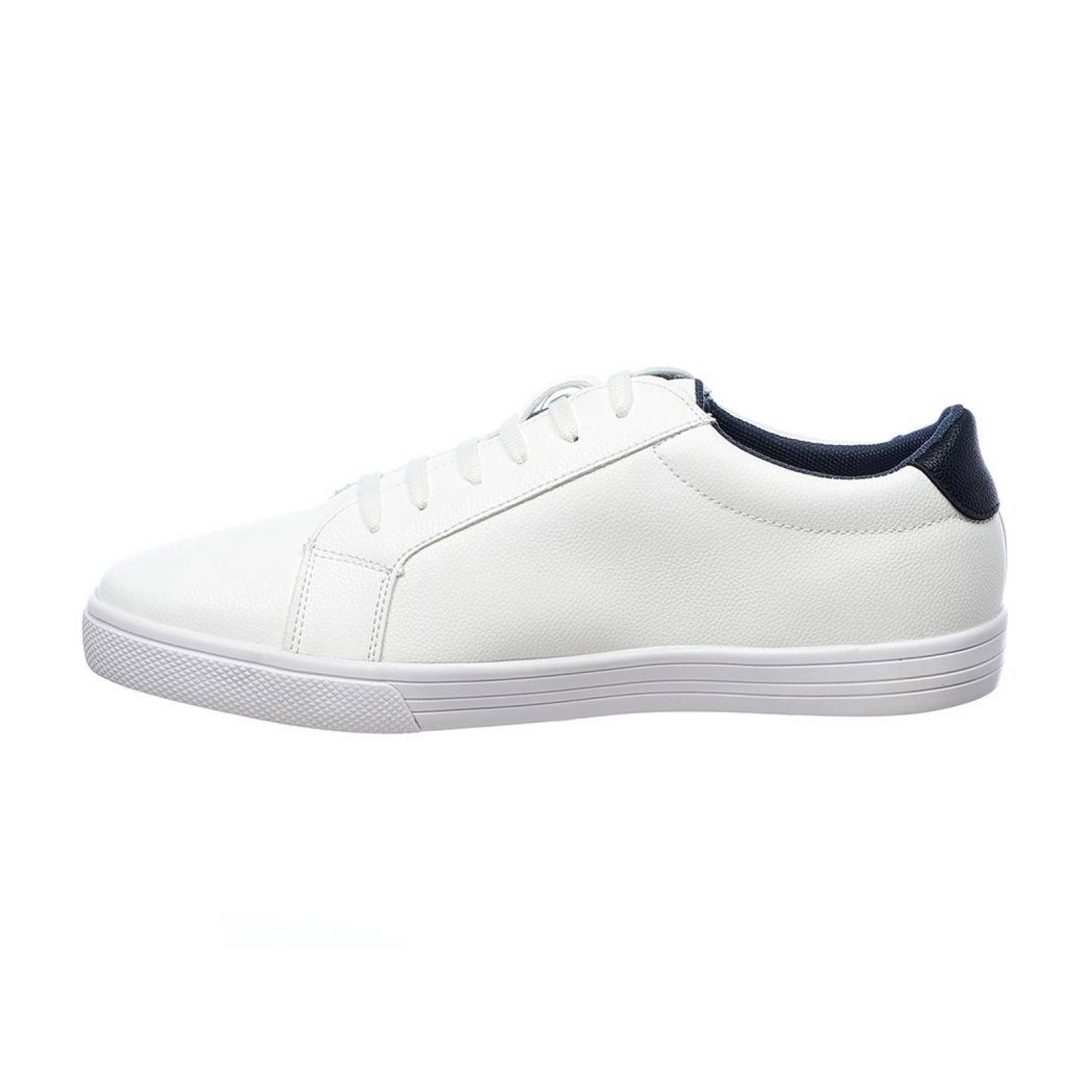 Tenis blancos hombre casual tipo piel urbano 046C13 