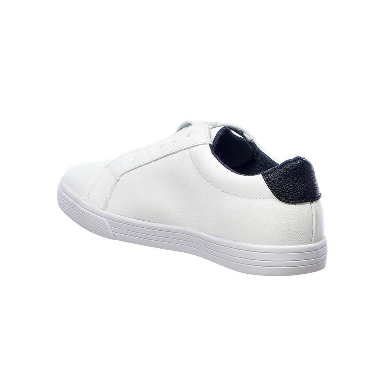 Tenis blancos hombre casual tipo piel urbano 046C13 