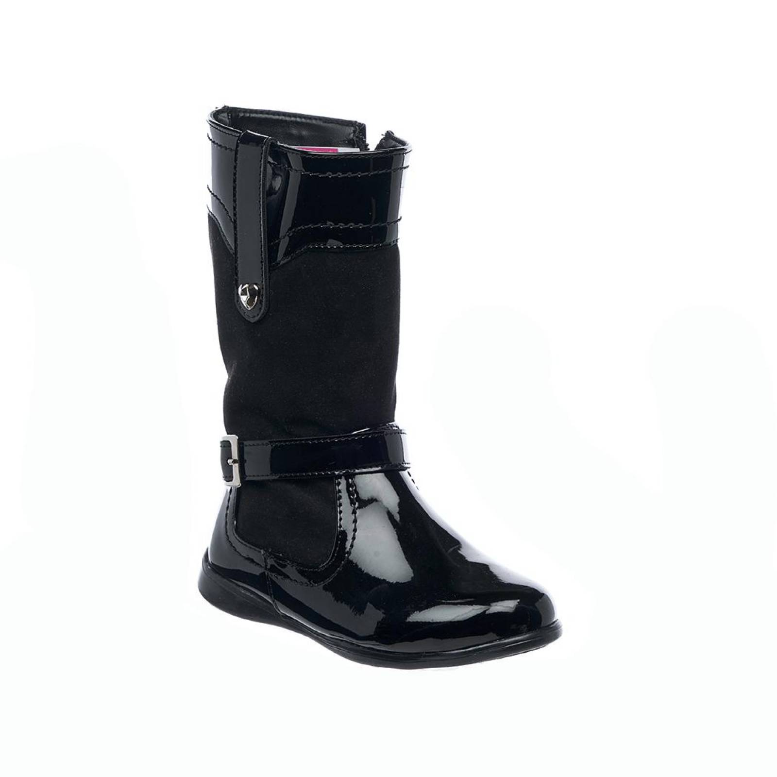 Botas Altas Charol Negro Moda Casual Infantil Niñas Casuales Cómodas 005N5F