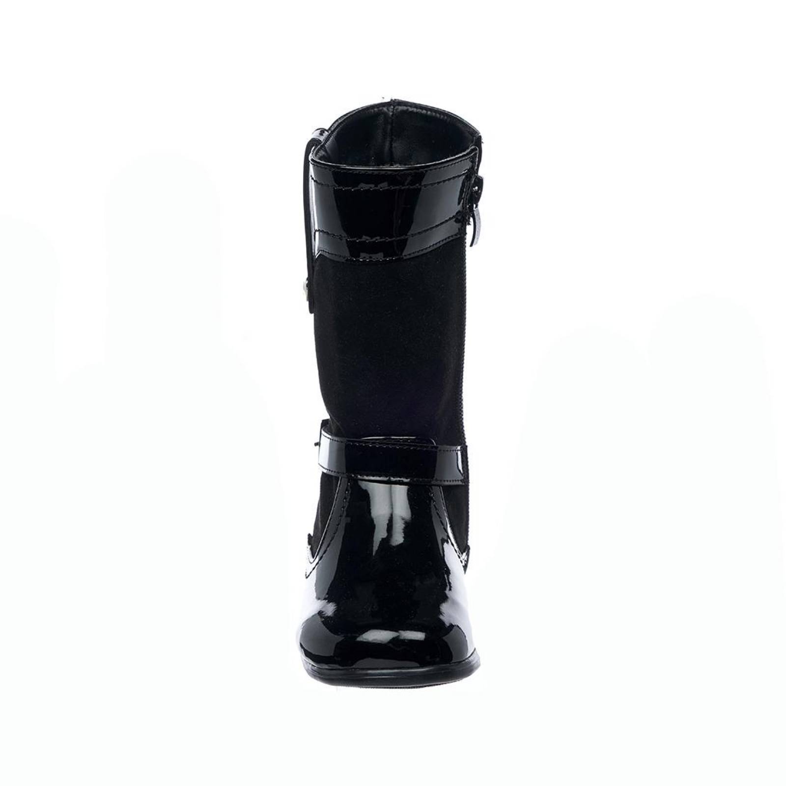 Botas Altas Charol Negro Moda Casual Infantil Niñas Casuales Cómodas 005N5F