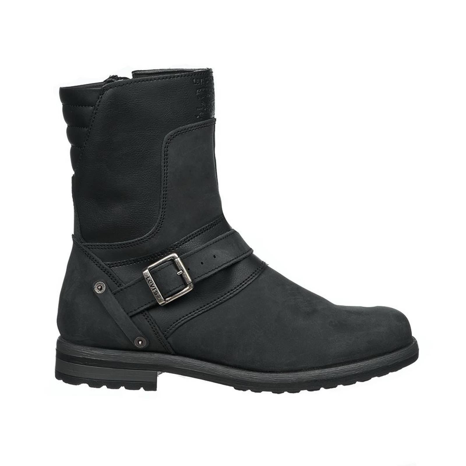 Botas Para Hombre Levi's Casuales Piel Negro Cómodas Con Hebilla 