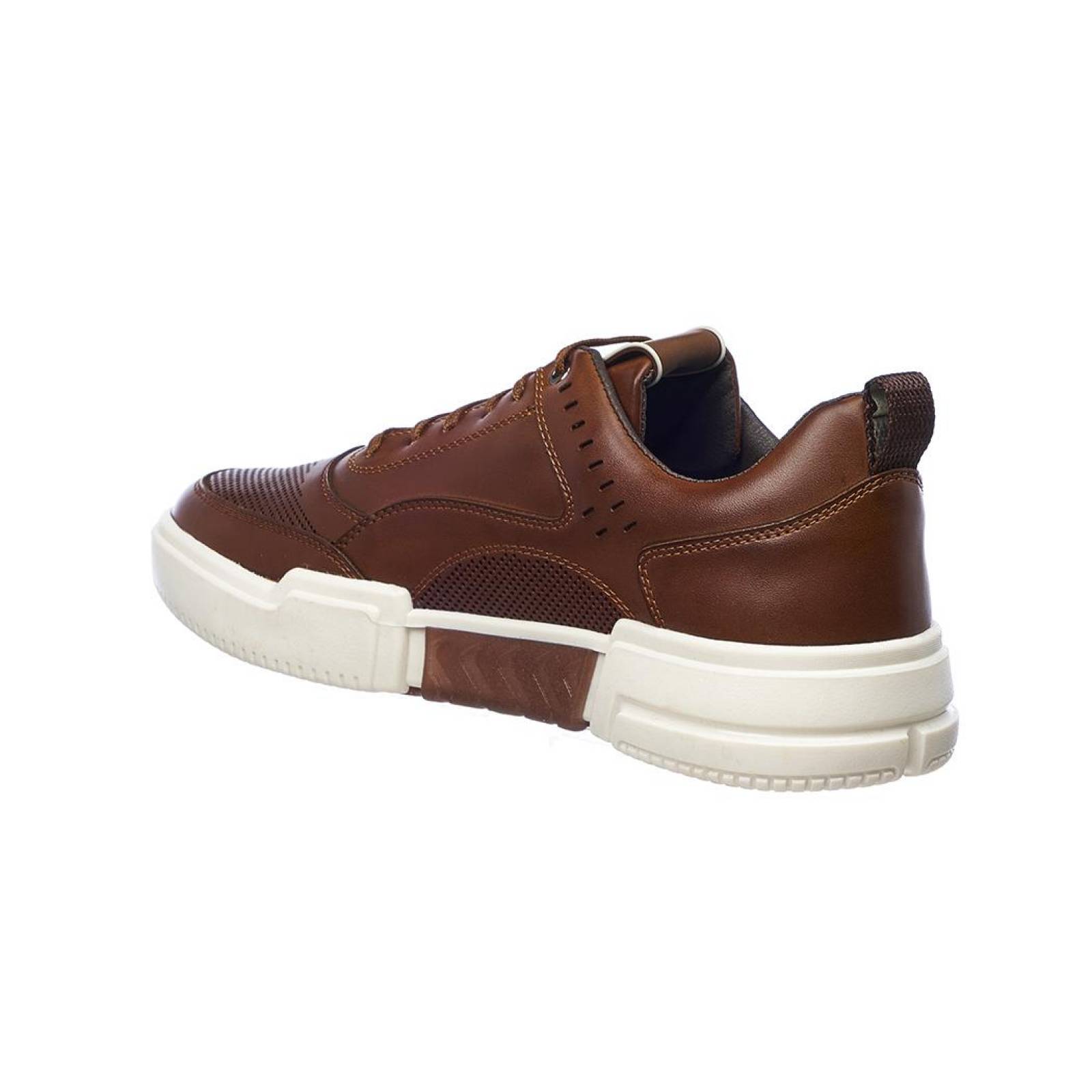 Tenis Hombre Sneaker Moda Casual Basic Urbano Suela Cómoda Tipo Piel Café 024C3A 
