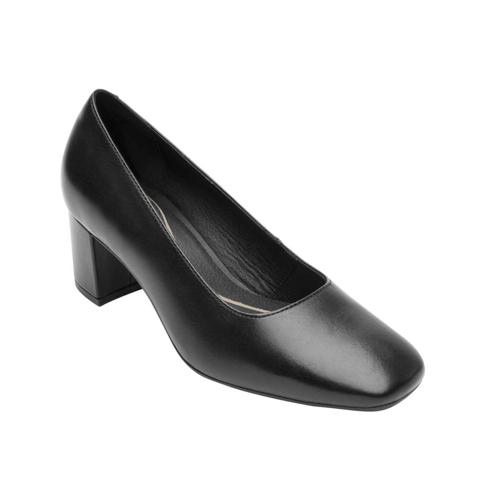 Zapatillas Flexi Tacón Ancho En Piel Casuales Formales Cómodos 406404 