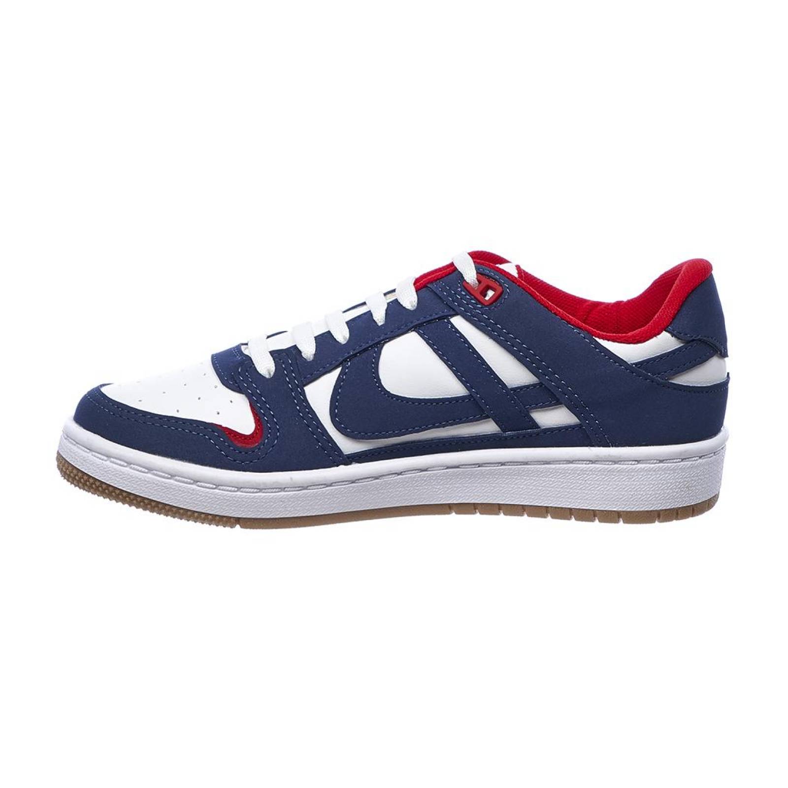 Tenis Panan Hombre Moda Casual Urbano Cómodo Tipo Piel Azul Marino Rojo Blanco 126C2K
