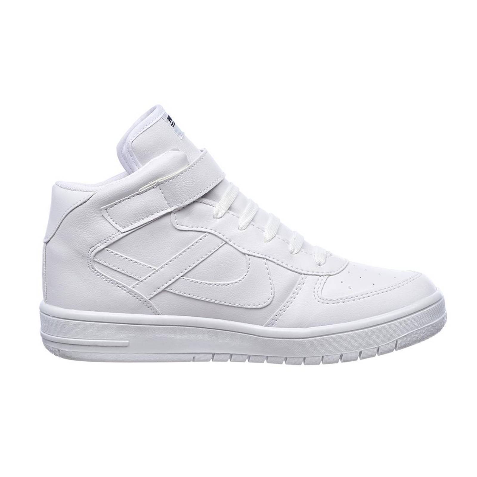 Tenis Panan Hombre Tipo Bota Cómodo Moda Básica Casual Escolar Tipo Piel Blanco 126C1W