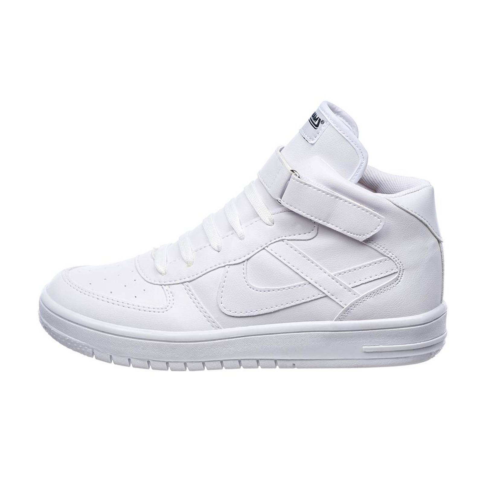 Tenis Panan Hombre Tipo Bota Cómodo Moda Básica Casual Escolar Tipo Piel Blanco 126C1W