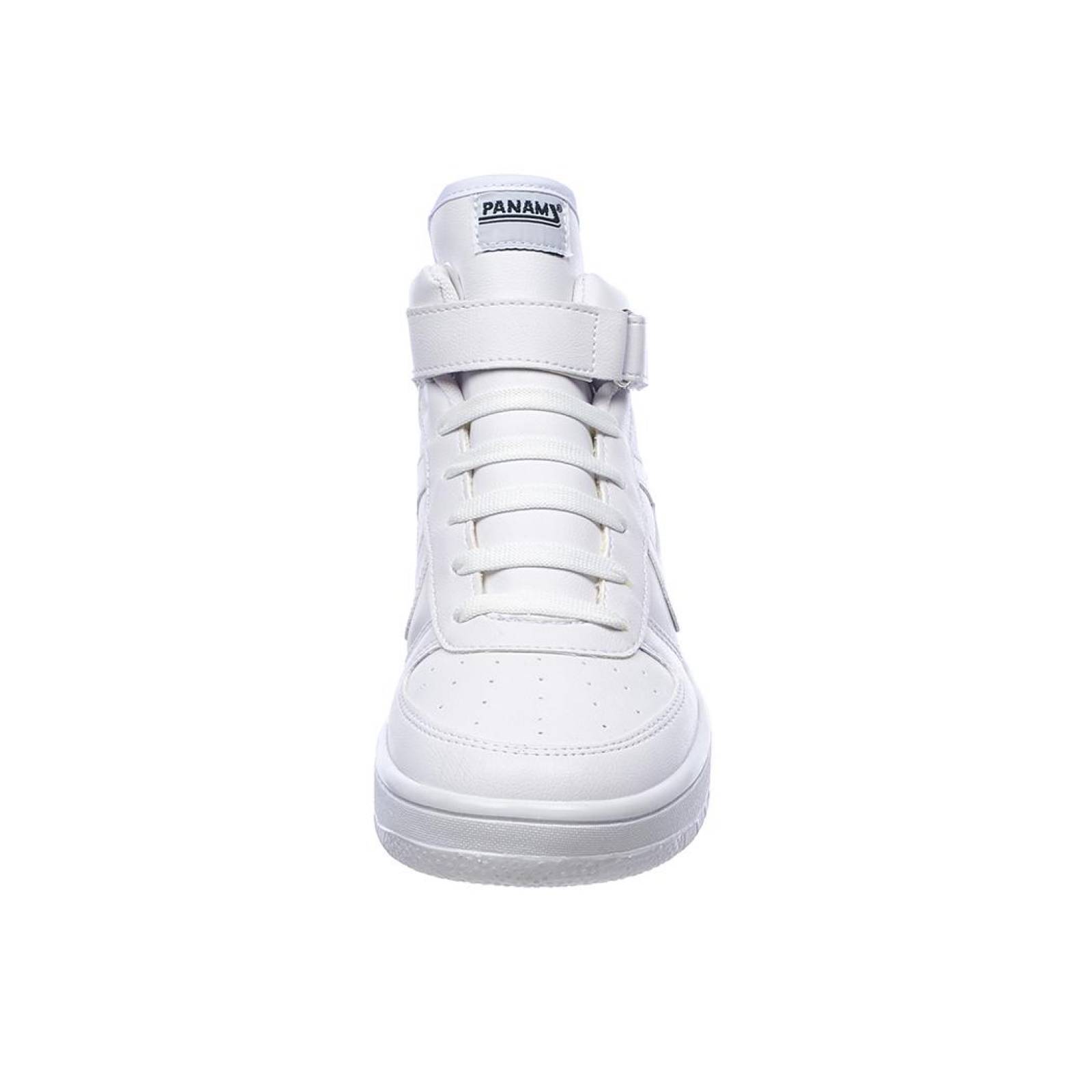 Tenis Panan Hombre Tipo Bota Cómodo Moda Básica Casual Escolar Tipo Piel Blanco 126C1W