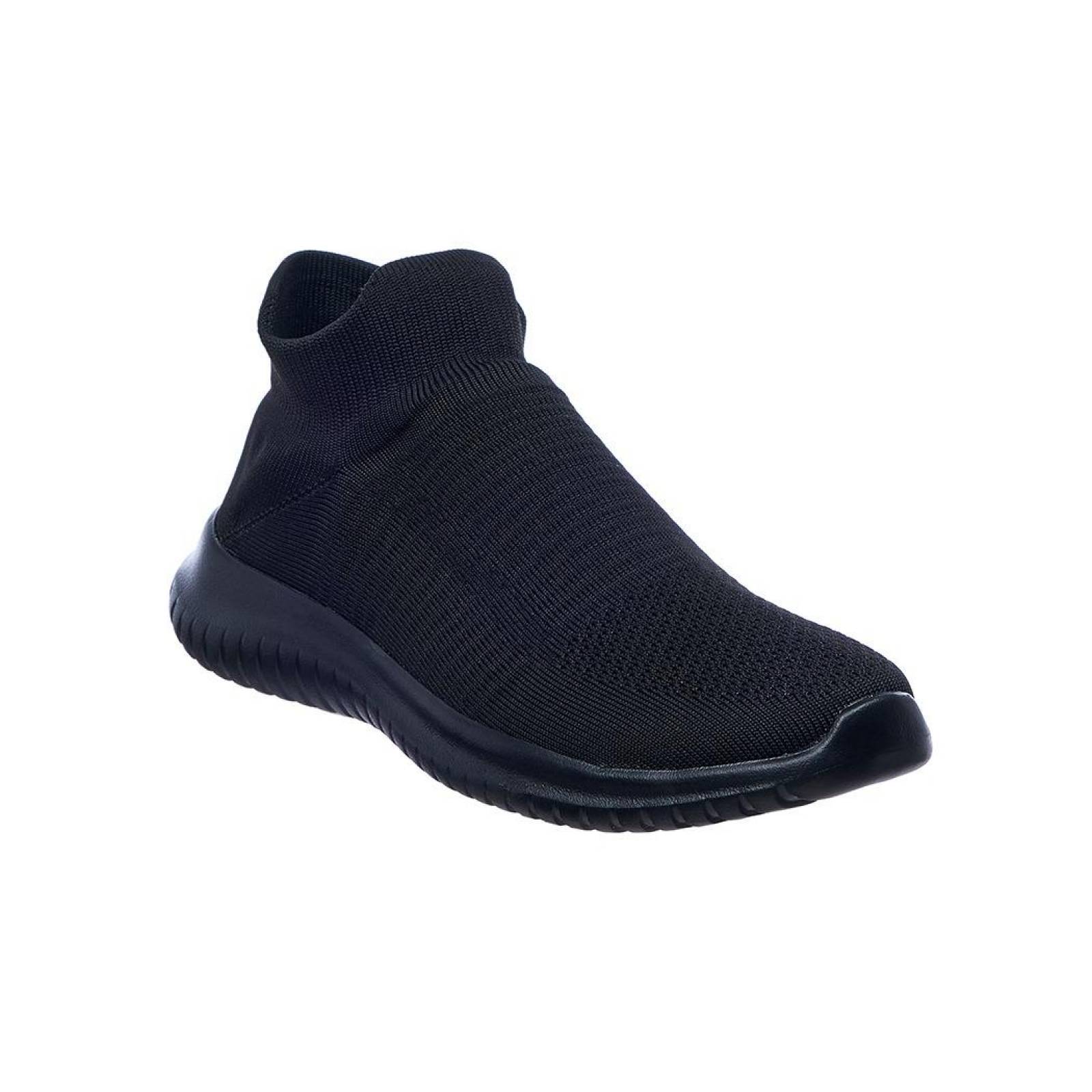 Tenis hombre cómodo casual negro sin cordones 128C12 