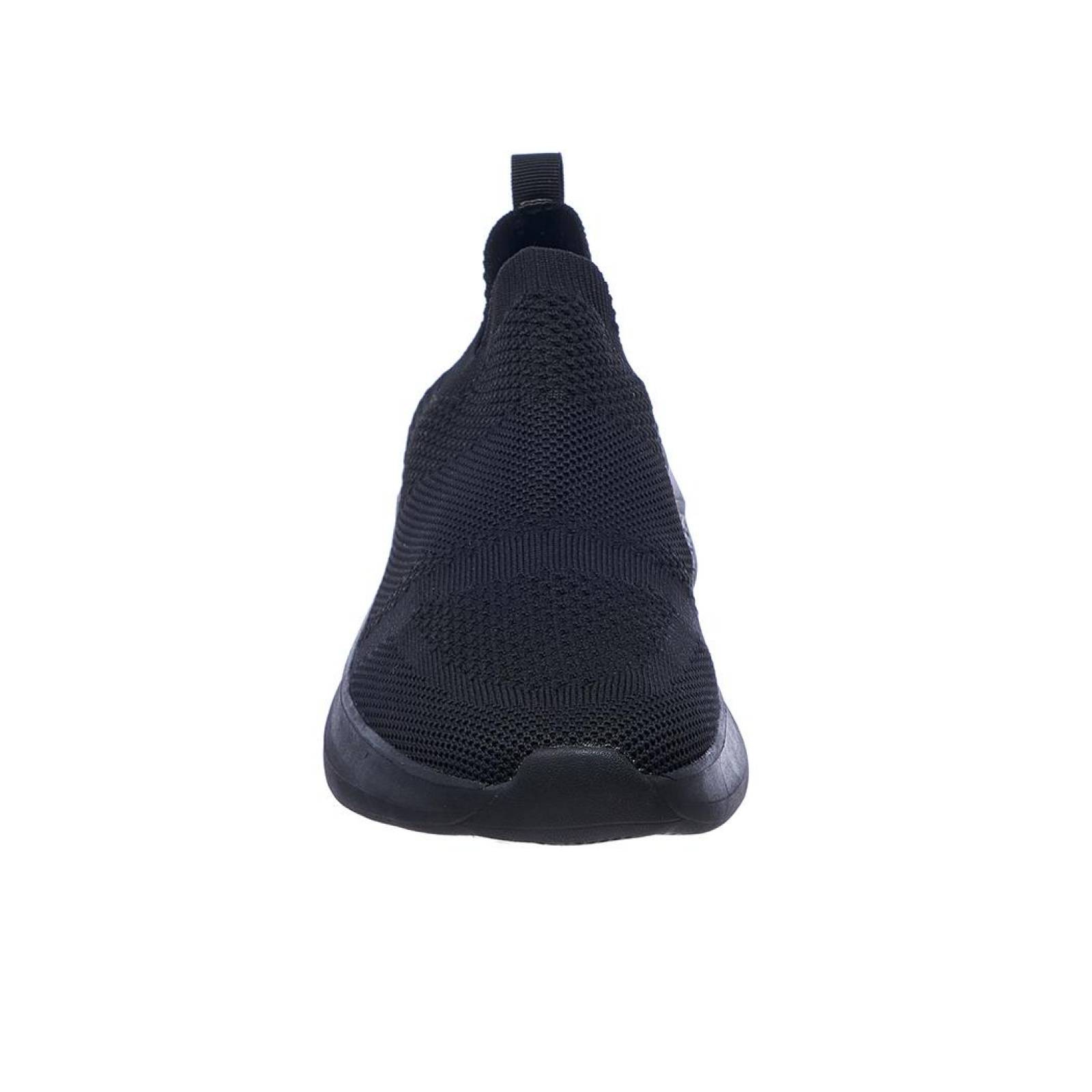 Tenis Charly Hombre Suela Ligera Moda Sport Casual Flexible Textil Negro Cómodo 101C2C 