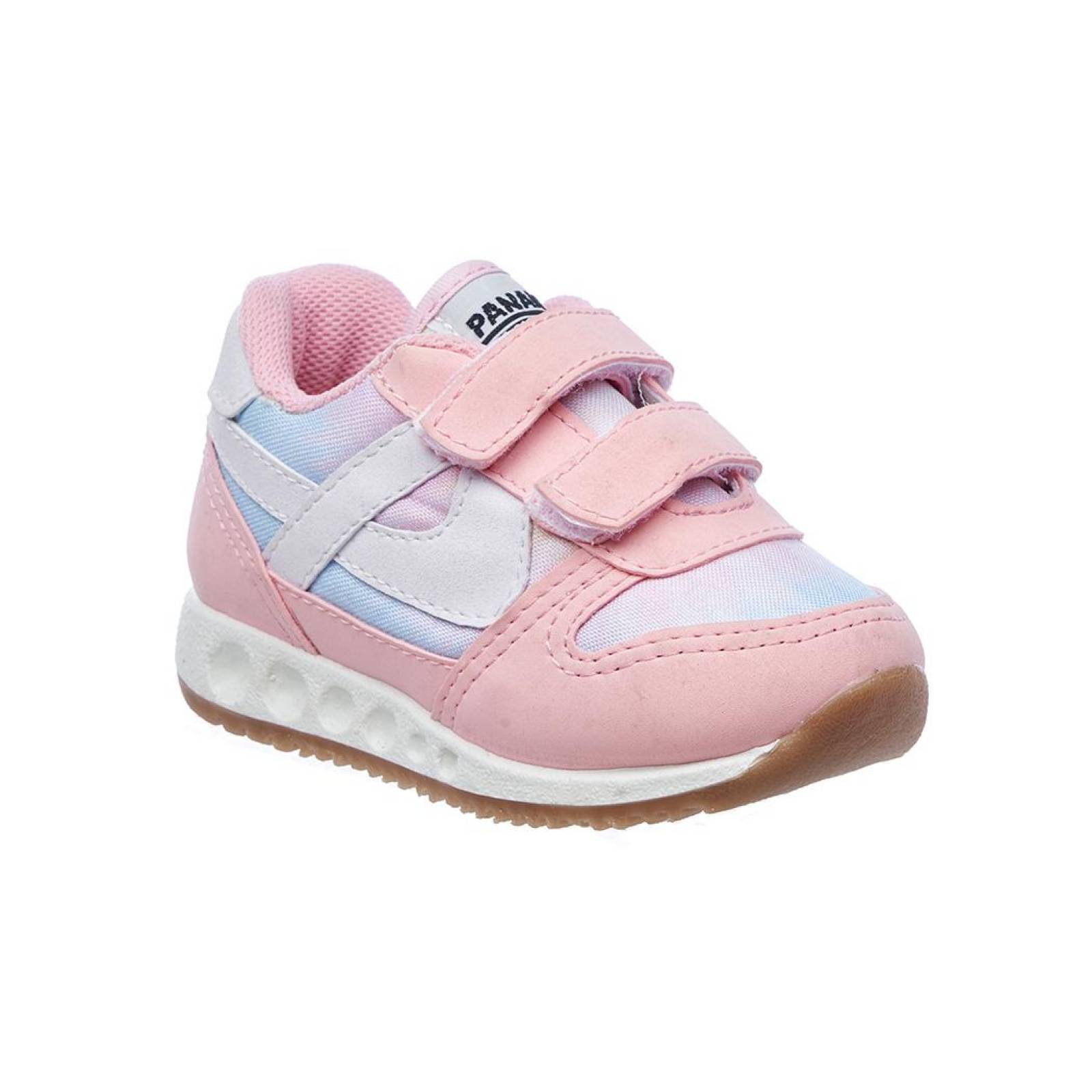 Tenis Panam Bebé Niña Suave Moda Casual Suave Tipo Piel Rosa Azul Claro Cómodo 126A7A 16