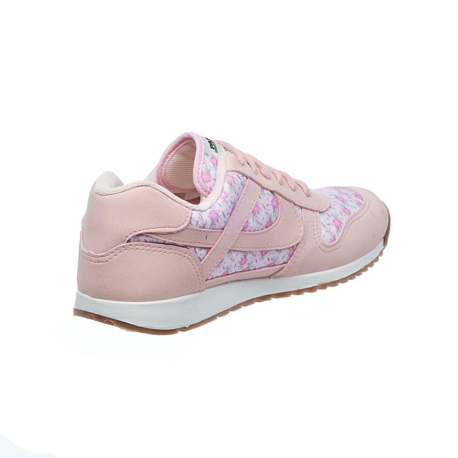 Tenis Sneaker Panam Mujer Moda Urbana Casual Textil Rosa Pastel Floreado 126D1R 
