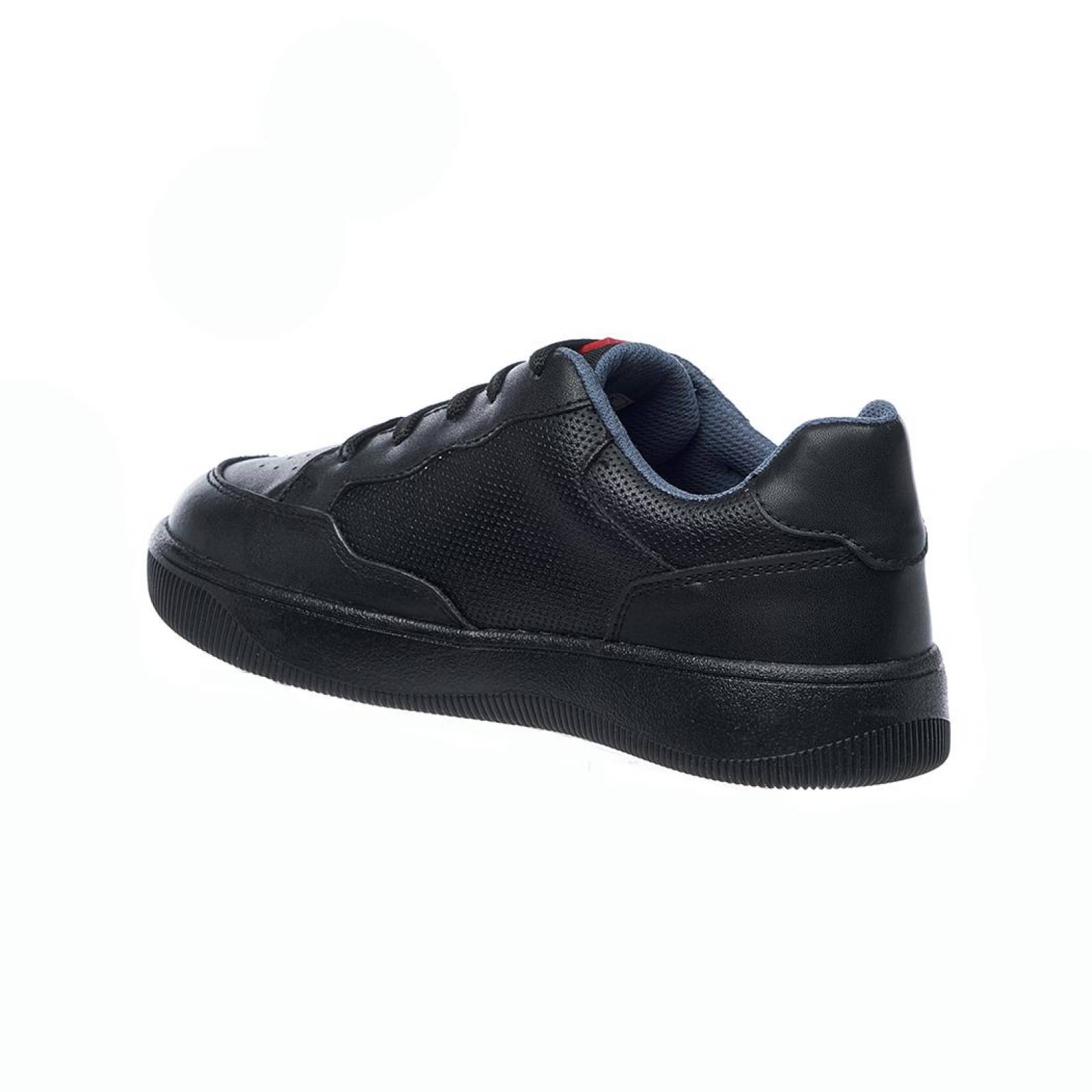 Tenis Casual Escolar Piel Negro Para Niños Juvenil Cómodos 