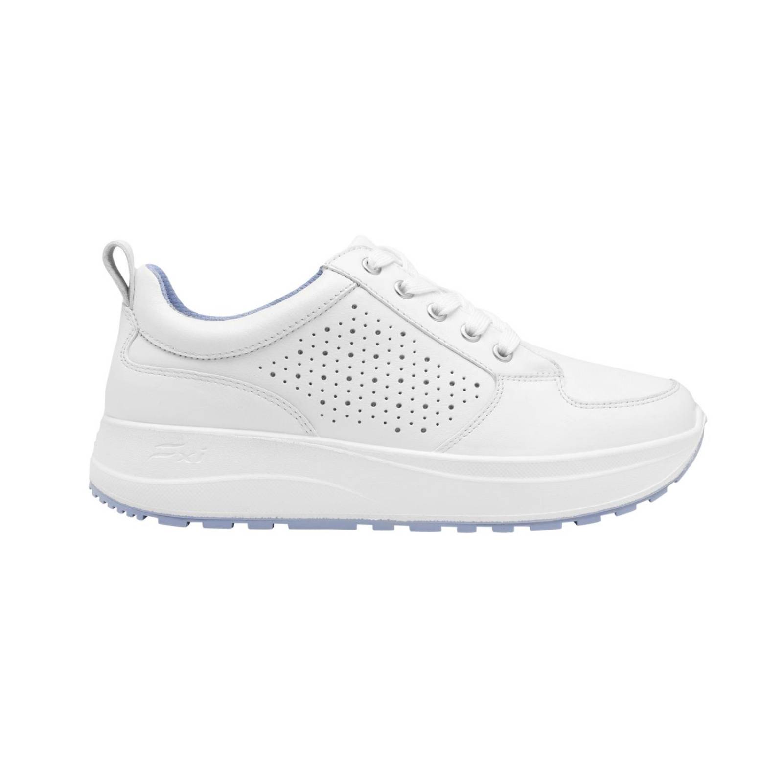 Tenis Mujer Flexi Estilo 117205 Piel Blanco Casual 