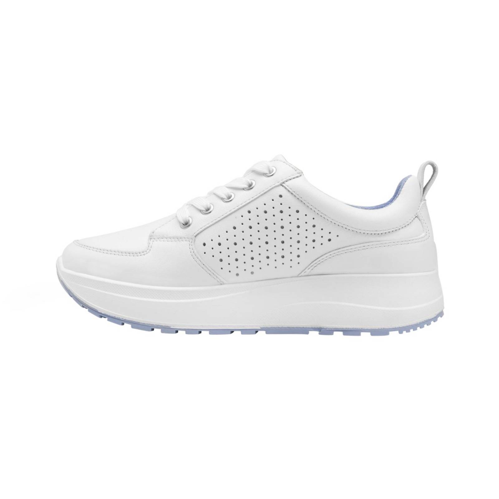 Tenis Mujer Flexi Estilo 117205 Piel Blanco Casual 