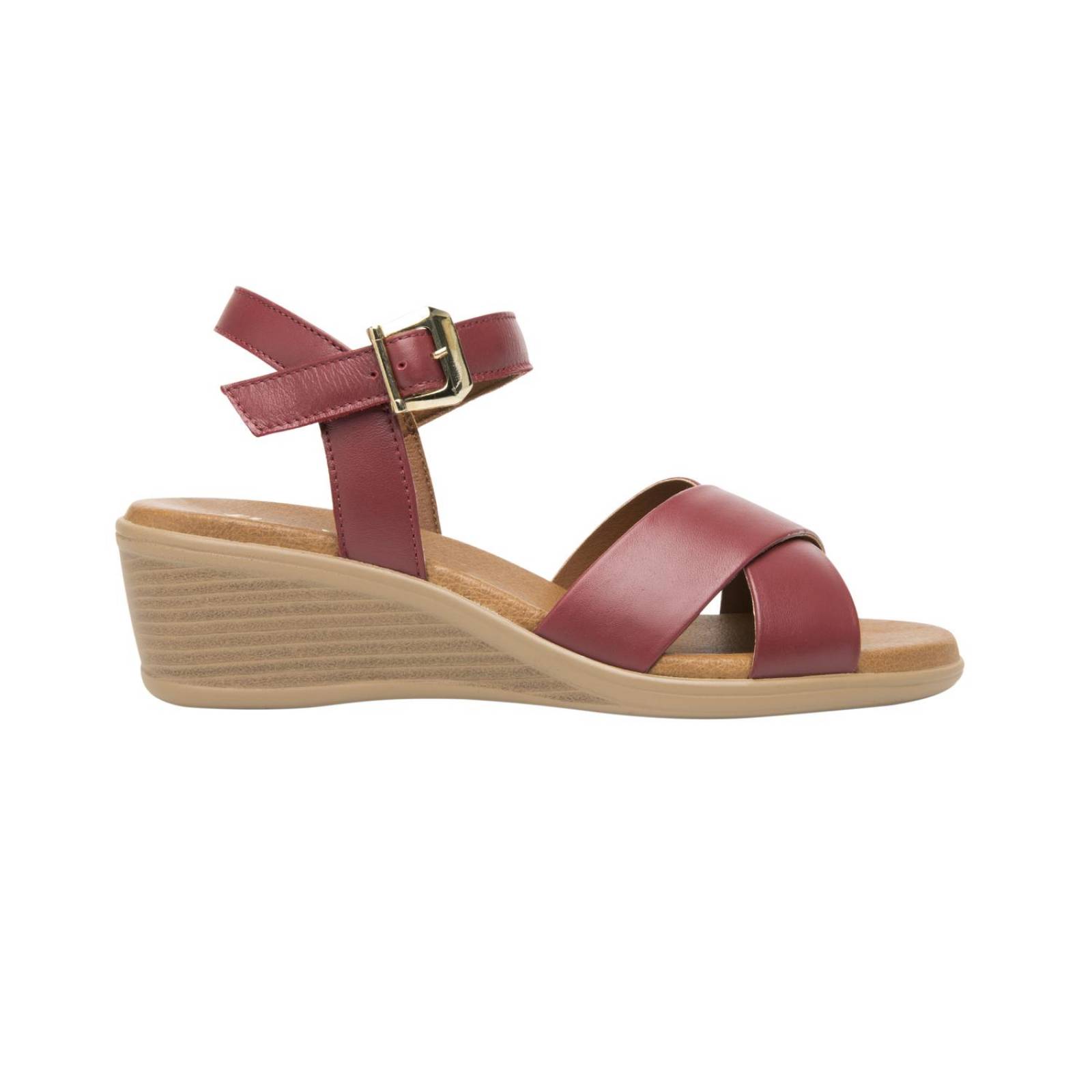 Sandalias Para Mujer Flexi Estilo 123703 Con Plataforma Rojo 