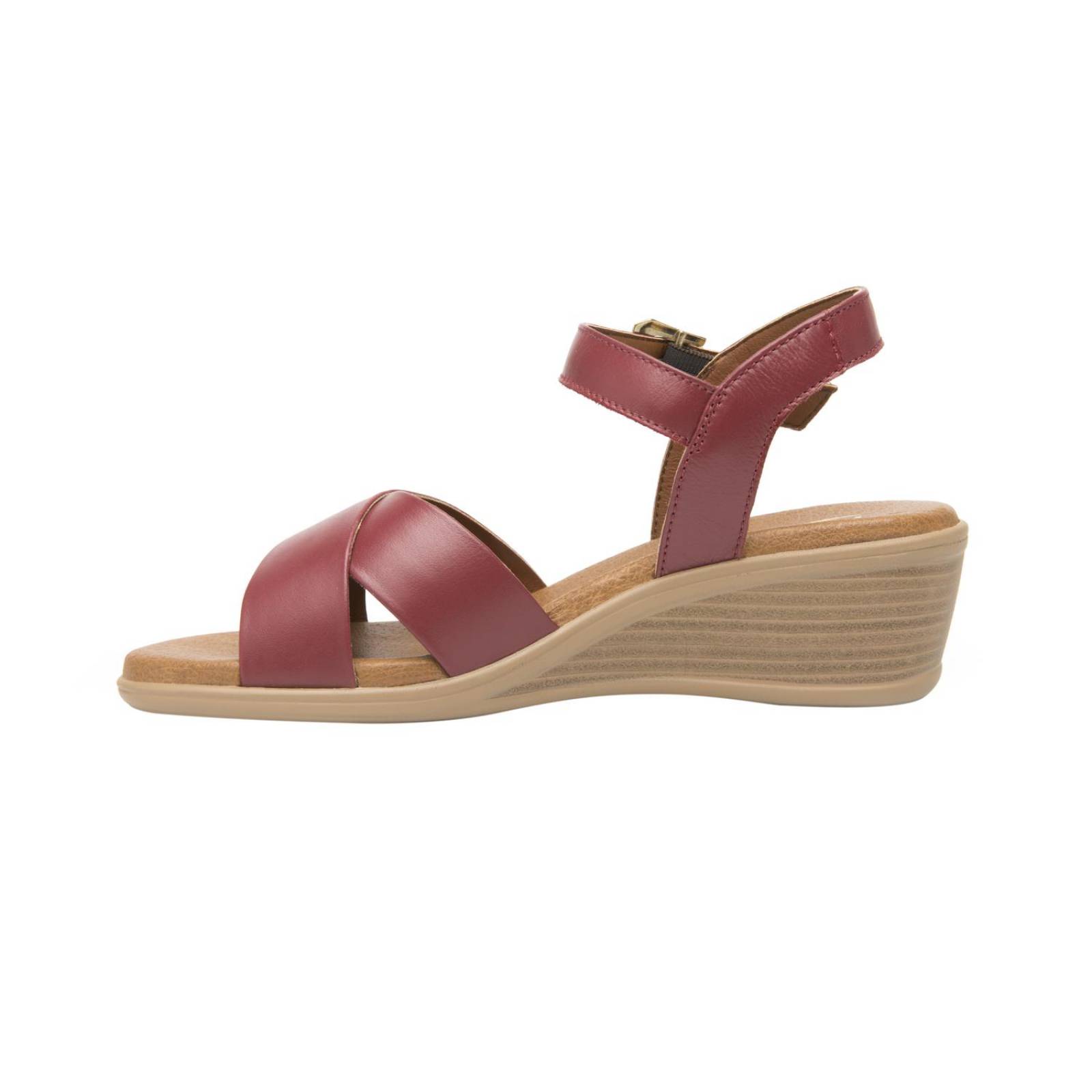 Sandalias Para Mujer Flexi Estilo 123703 Con Plataforma Rojo 