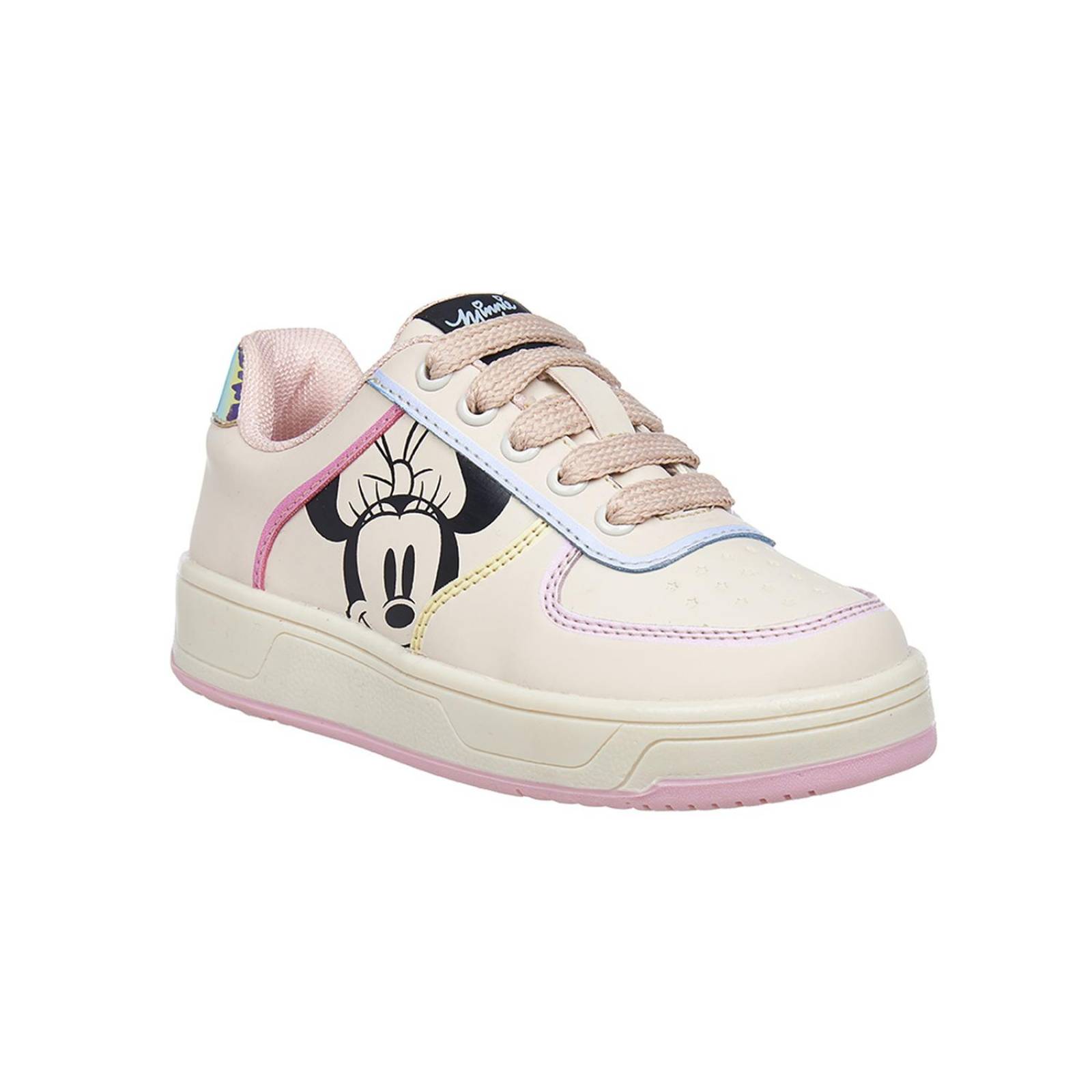Tenis Para Niñas Disney Minnie Mouse Tipo Piel Marfil