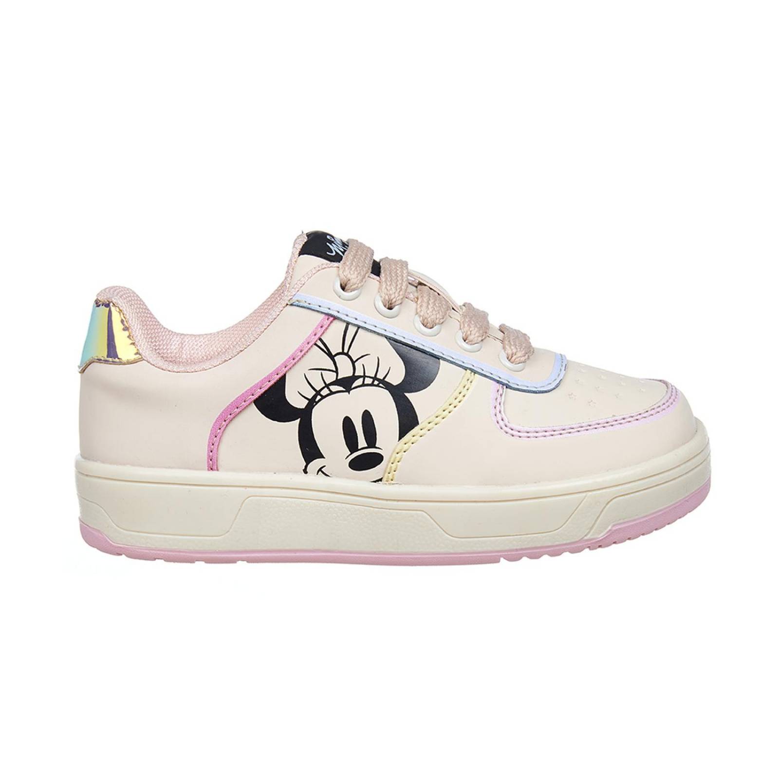 Tenis Para Niñas Disney Minnie Mouse Tipo Piel Marfil