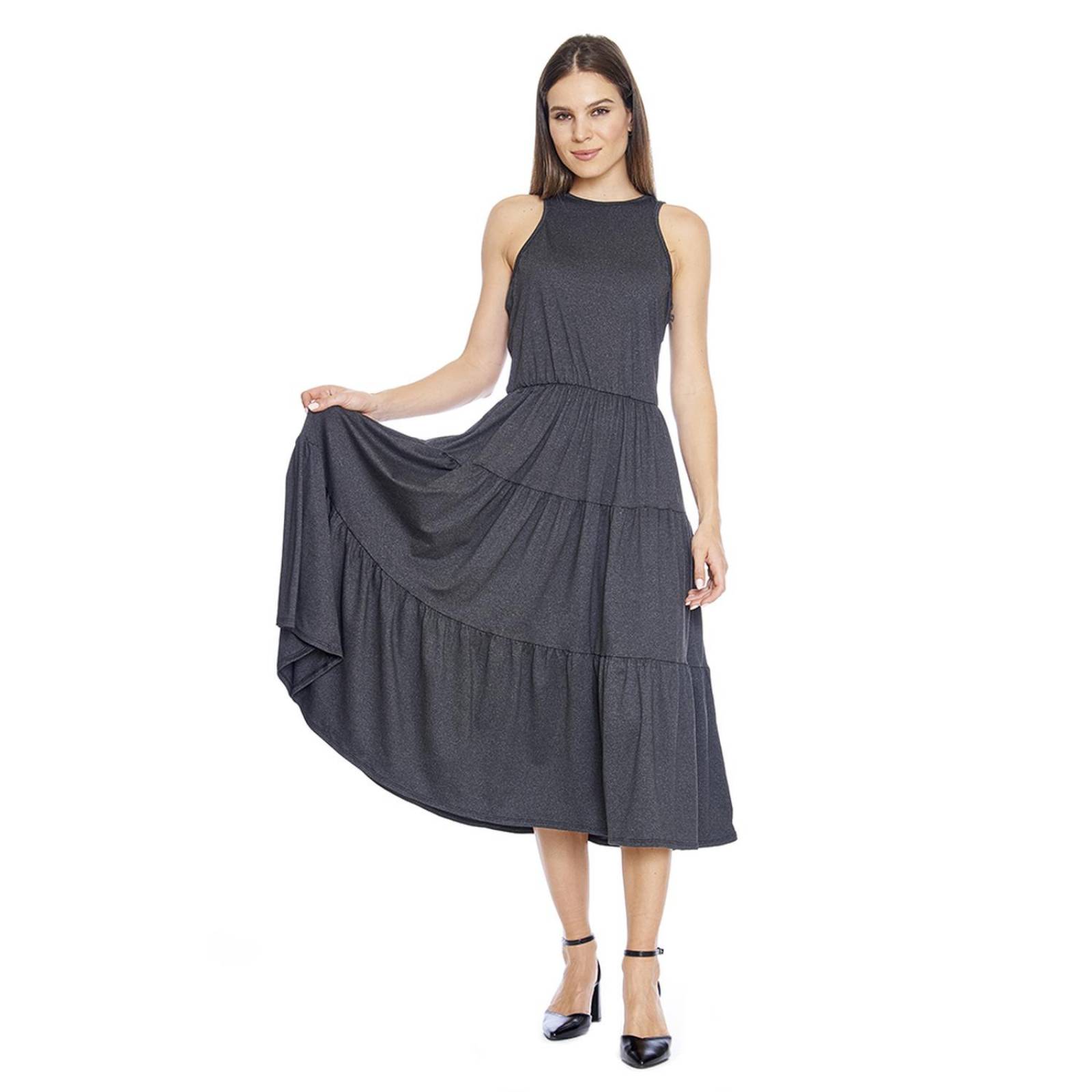 Maxi Vestido Largo Para Mujer Holgado Sin Manga Casual