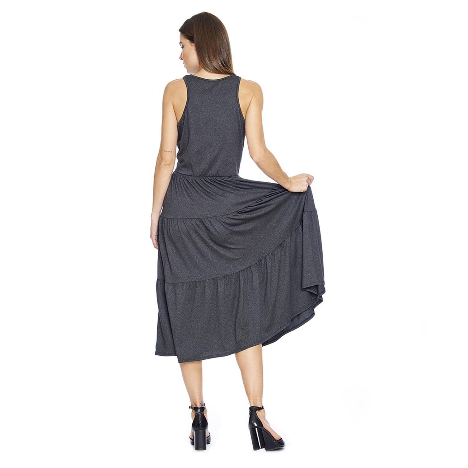 Maxi Vestido Largo Para Mujer Holgado Sin Manga Casual
