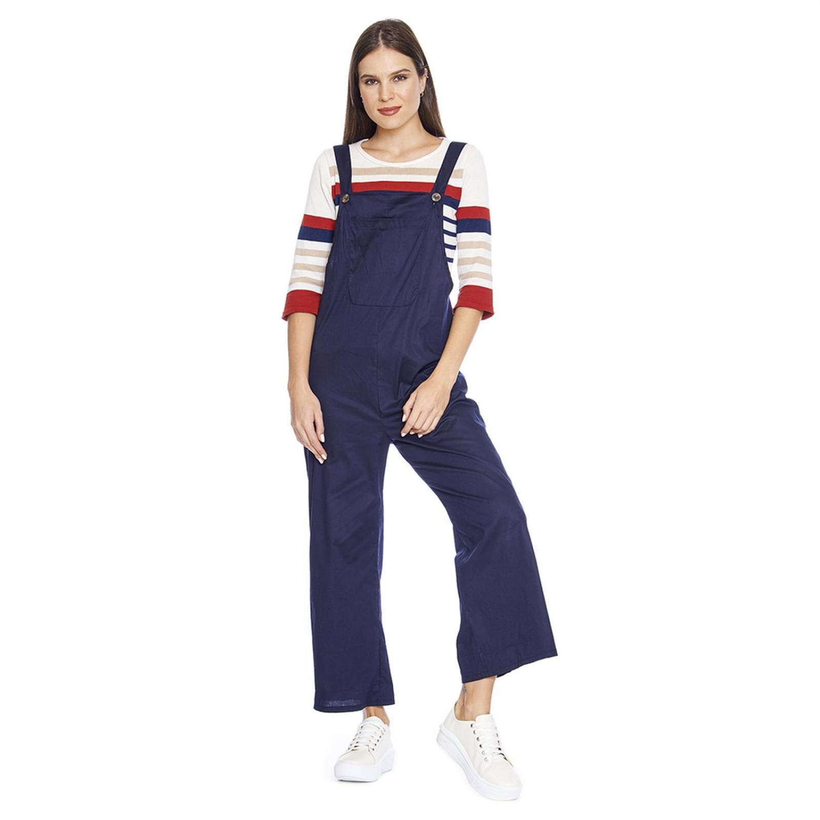 Overol Mujer over size con bolsa delantera Marino 