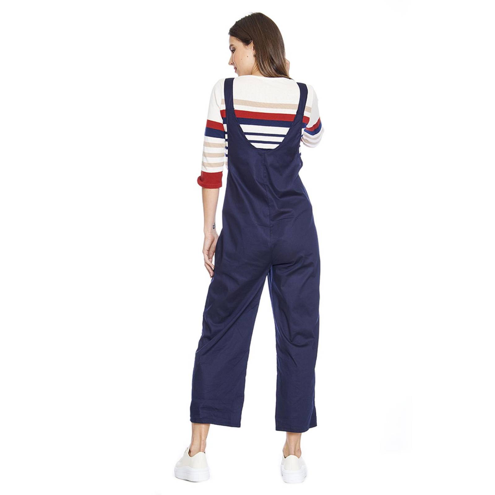 Overol Mujer over size con bolsa delantera Marino 